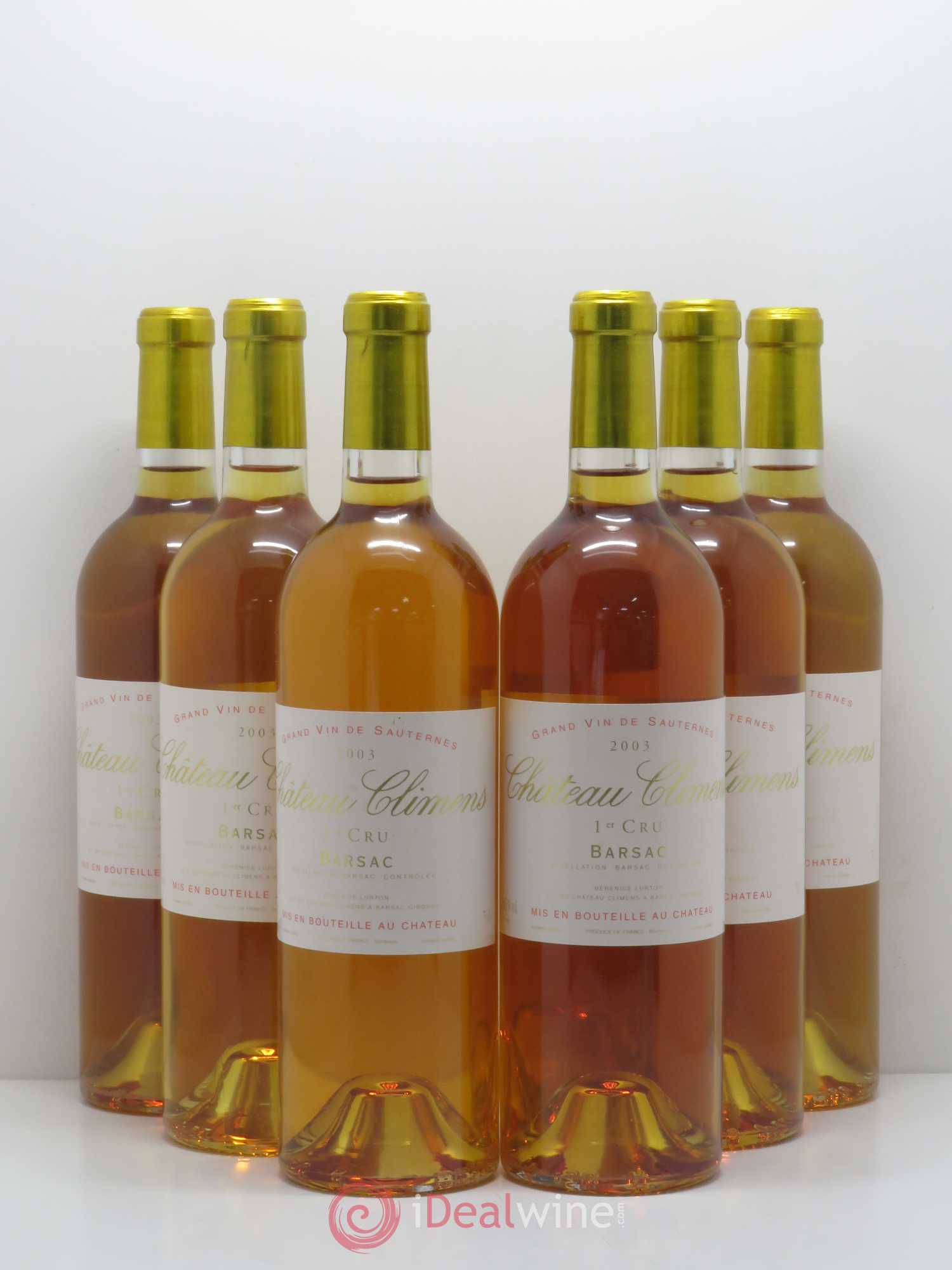 Château Climens 1er Grand Cru Classé 2003 - Lotto di 6 bottiglie - 0