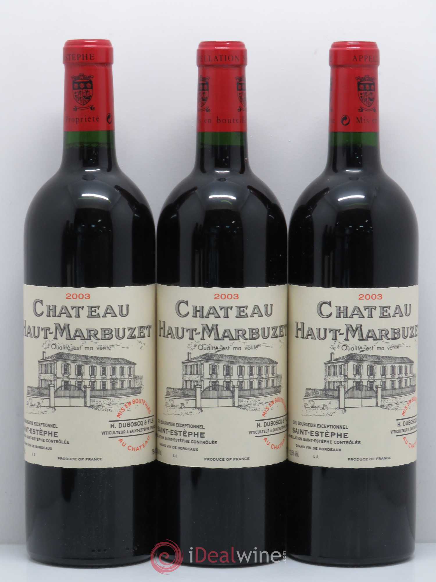 Château Haut Marbuzet 2003 - Lot de 6 bouteilles - 2
