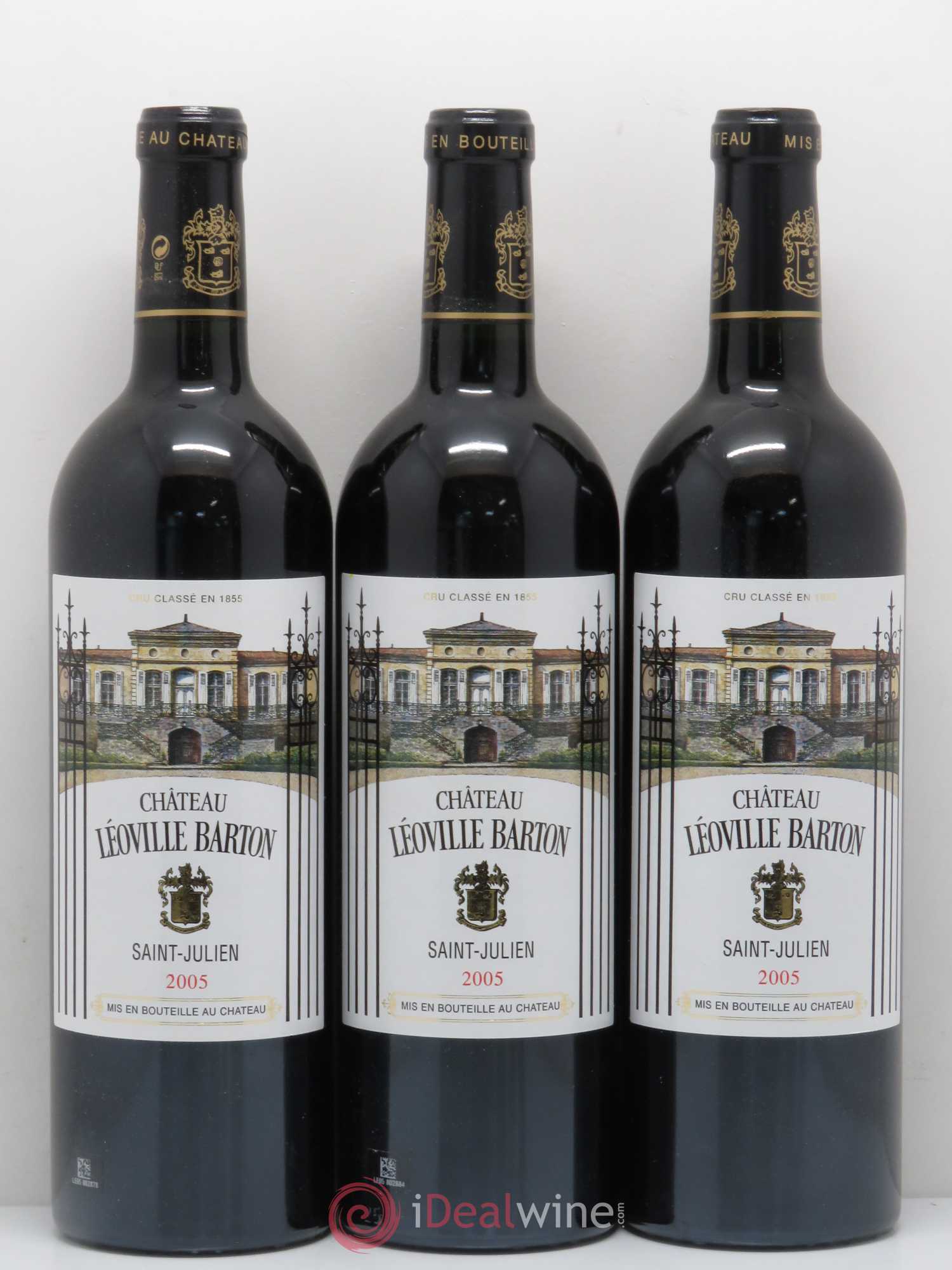 Château Léoville Barton 2ème Grand Cru Classé 2005 - Lot de 3 bouteilles - 0