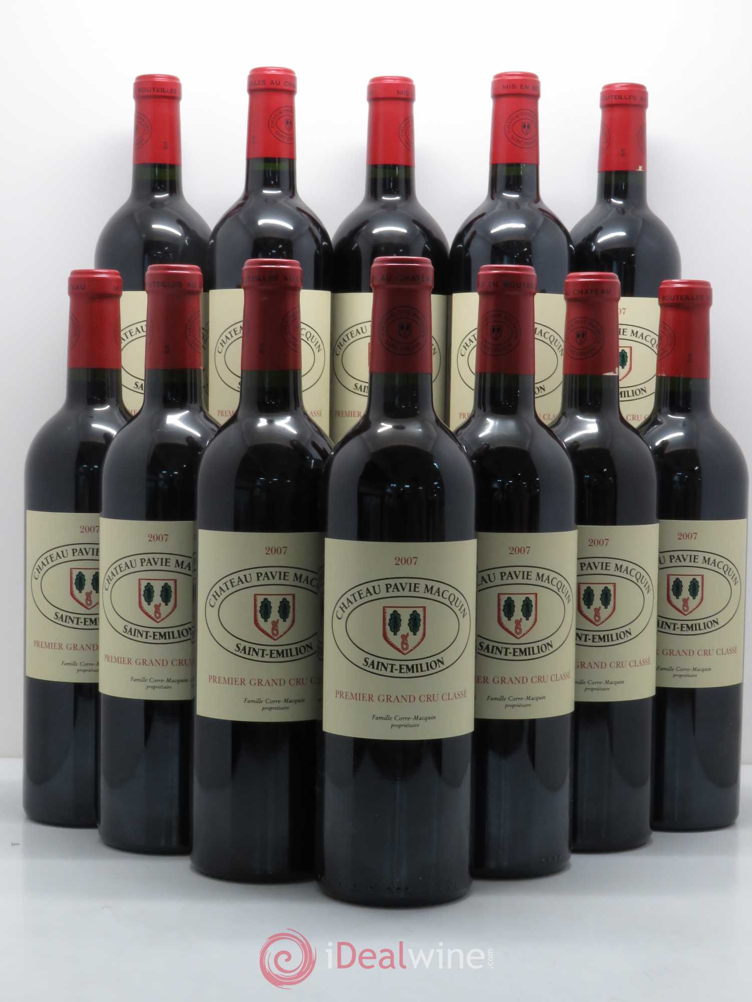 Château Pavie Macquin 1er Grand Cru Classé B 2007 - Lot de 12 bouteilles - 0