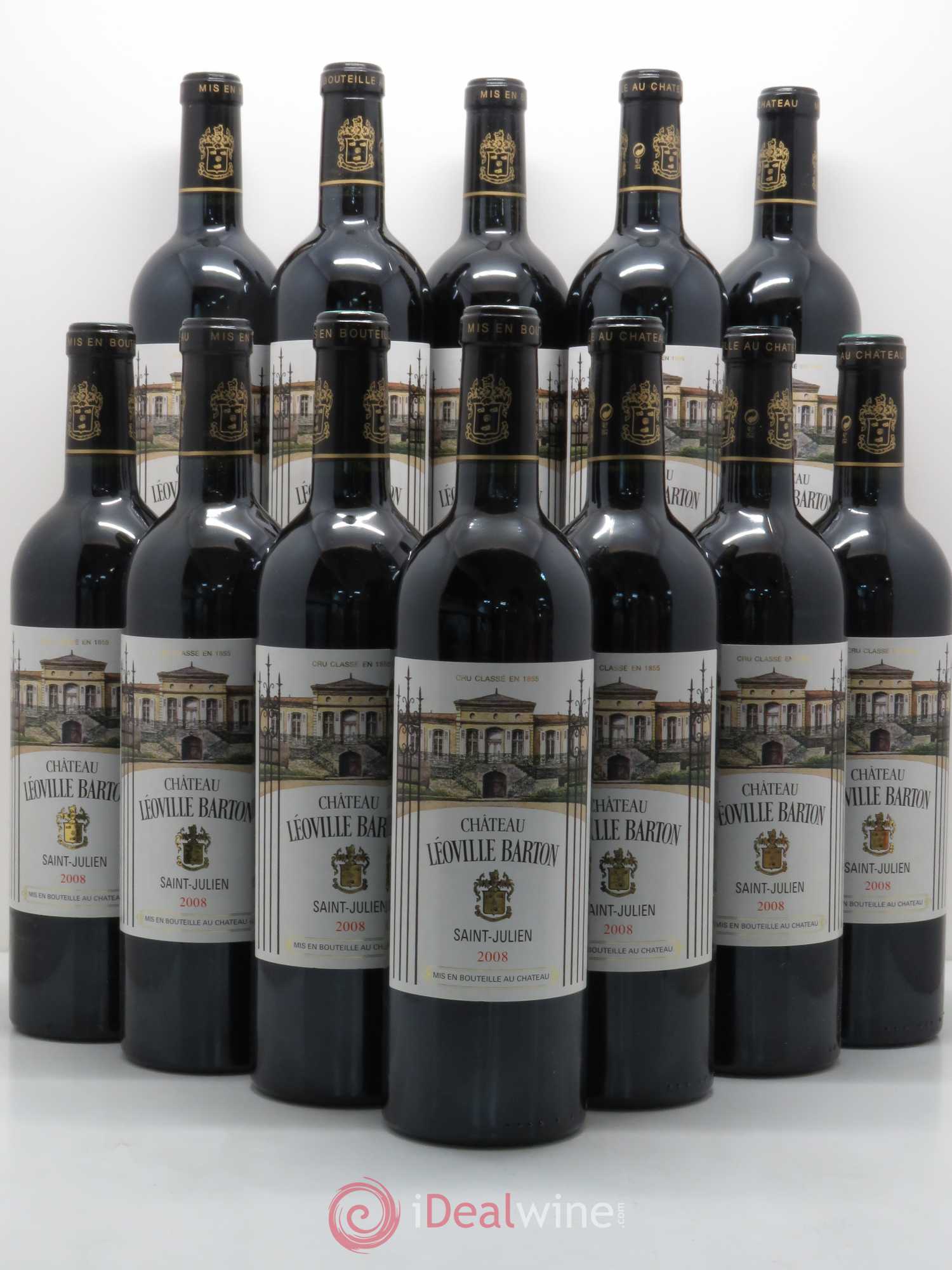 Château Léoville Barton 2ème Grand Cru Classé 2008 - Lot de 12 bouteilles - 0