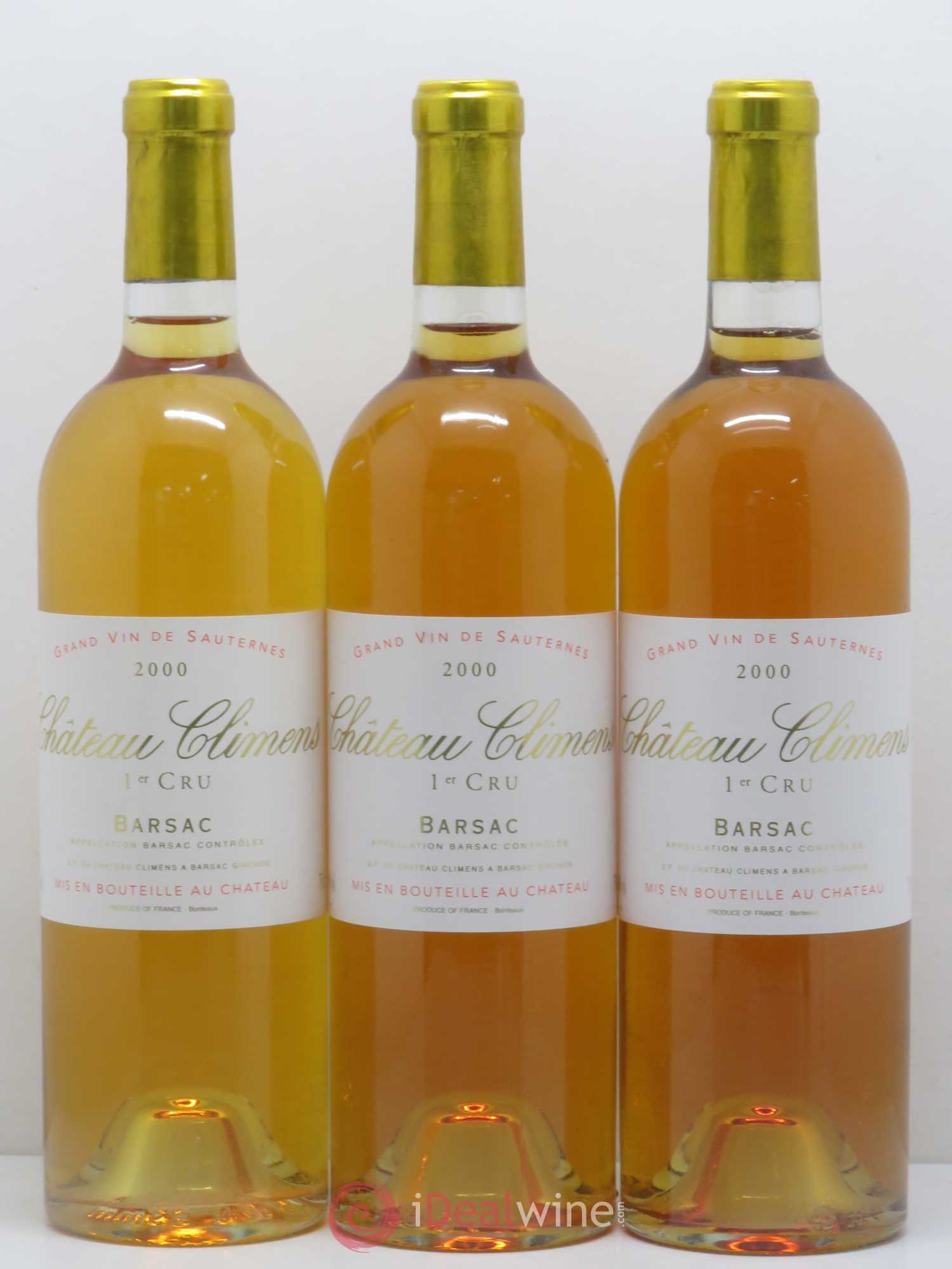 Château Climens 1er Grand Cru Classé 2000 - Lotto di 3 bottiglie - 0