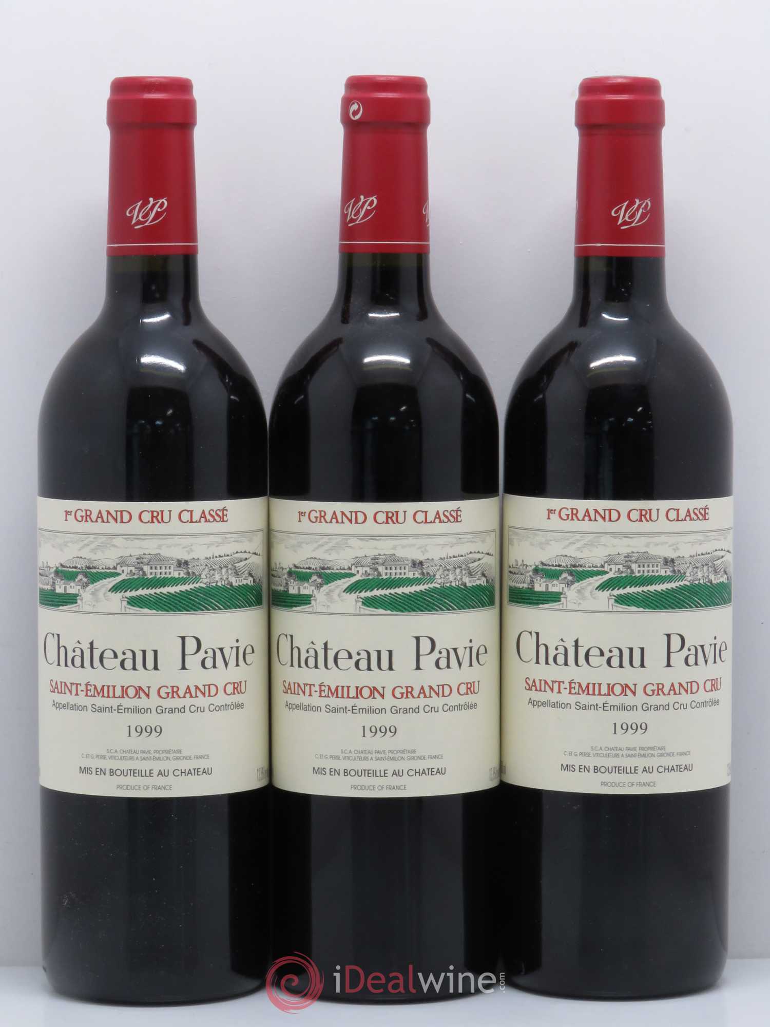 Château Pavie 1er Grand Cru Classé A 1999 - Lot de 3 bouteilles - 0