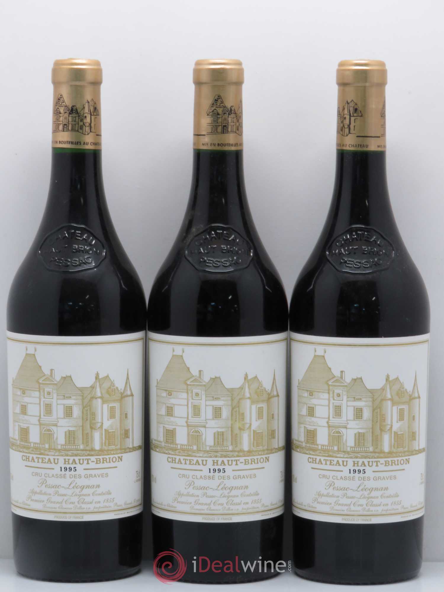Château Haut Brion 1er Grand Cru Classé 1995 - Lot de 3 bouteilles - 0