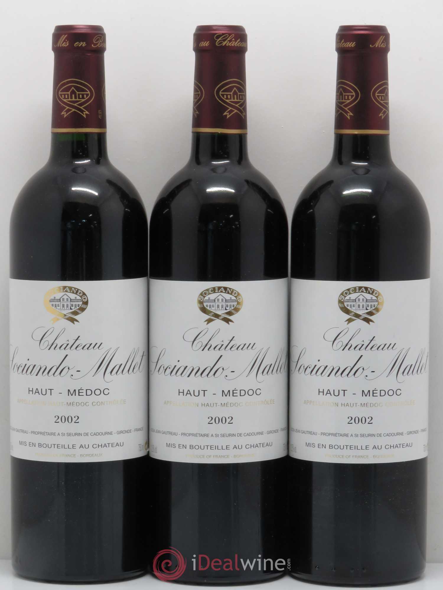 Château Sociando Mallet 2002 - Lot de 6 bouteilles - 2