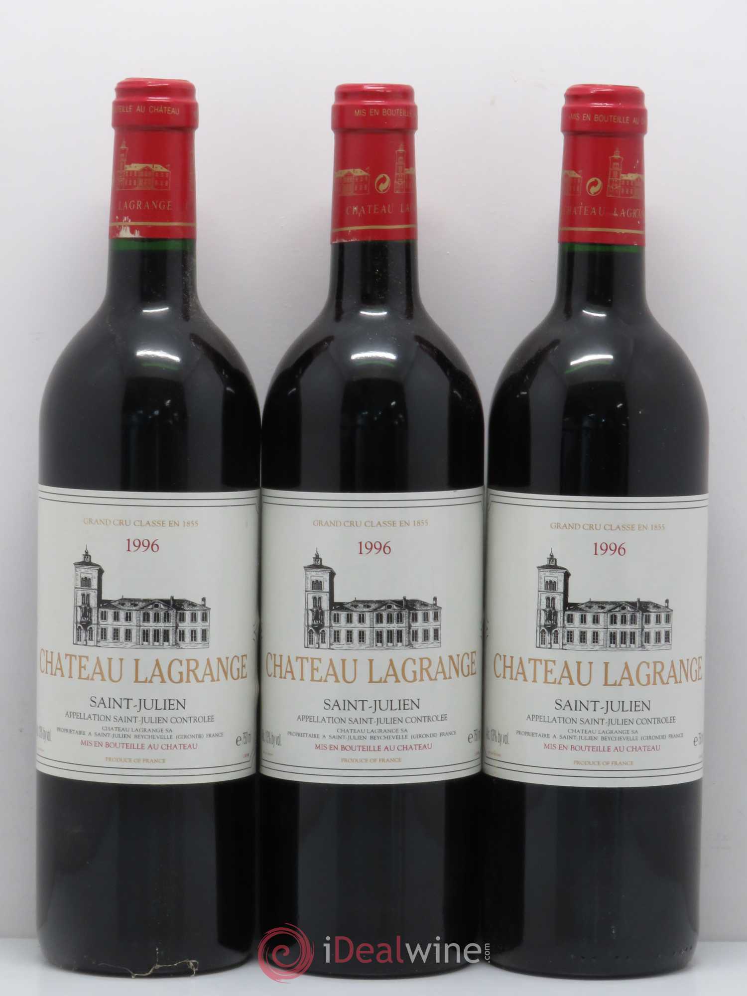 Château Lagrange 3ème Grand Cru Classé 1996 - Lot de 3 bouteilles - 0