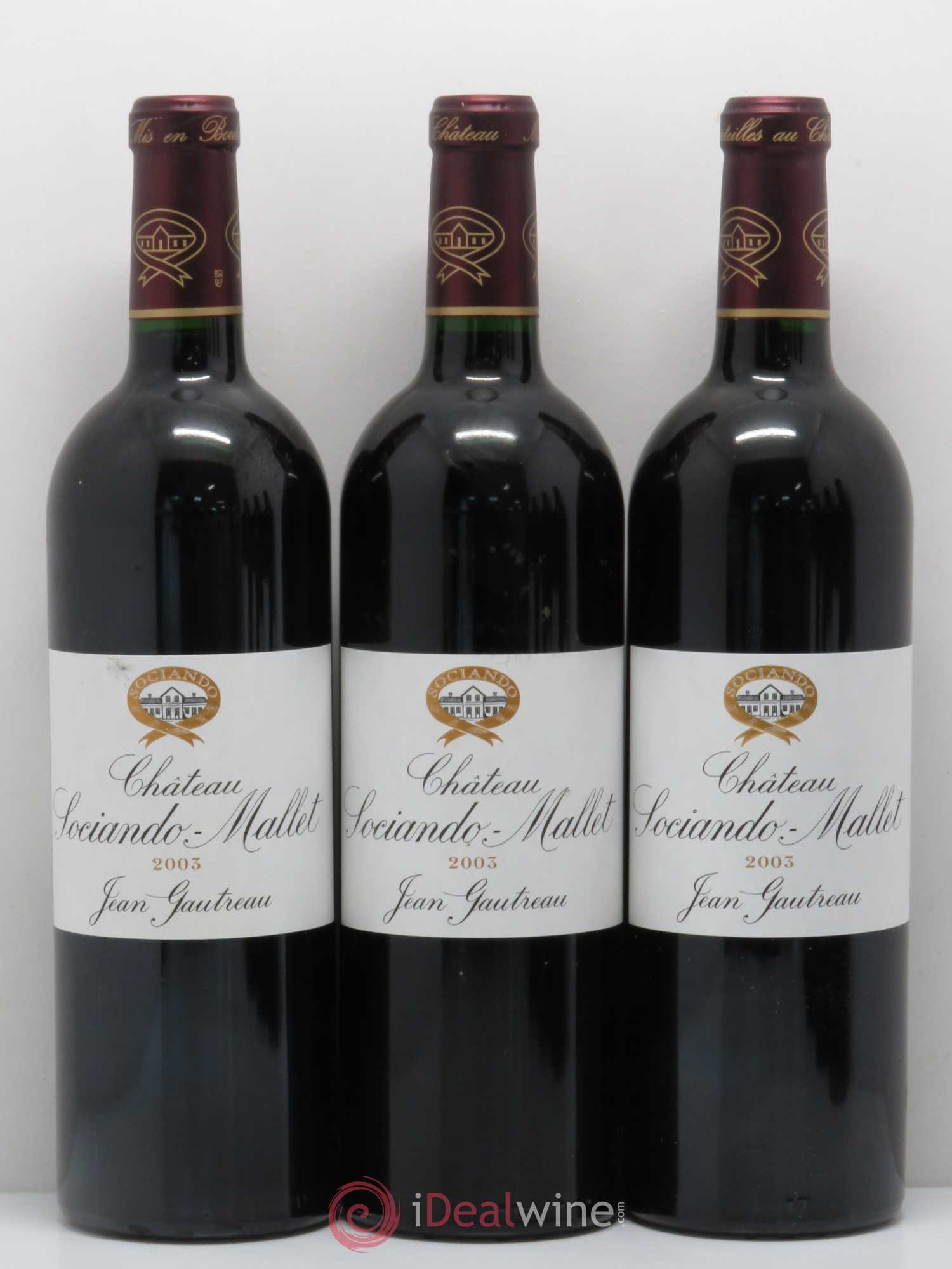 Château Sociando Mallet 2003 - Lot de 6 bouteilles - 1
