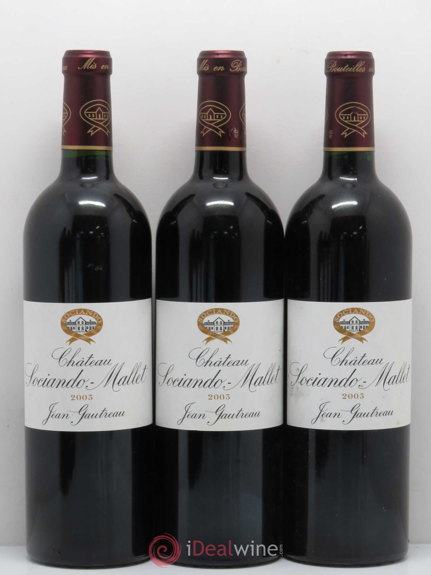 Château Sociando Mallet 2003 - Lot de 6 bouteilles - 2
