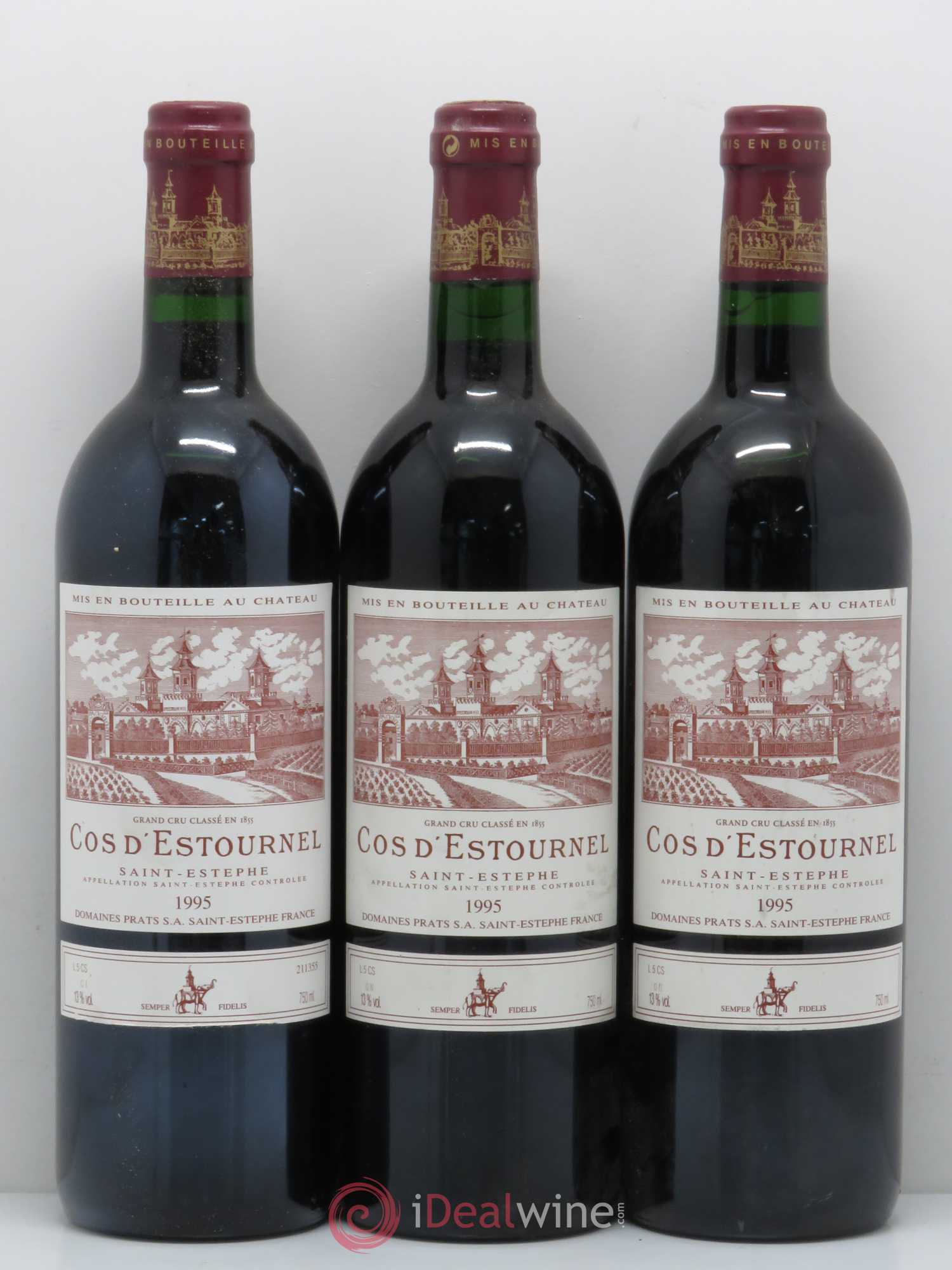 Cos d'Estournel 2ème Grand Cru Classé 1995 - Lot de 3 bouteilles - 0