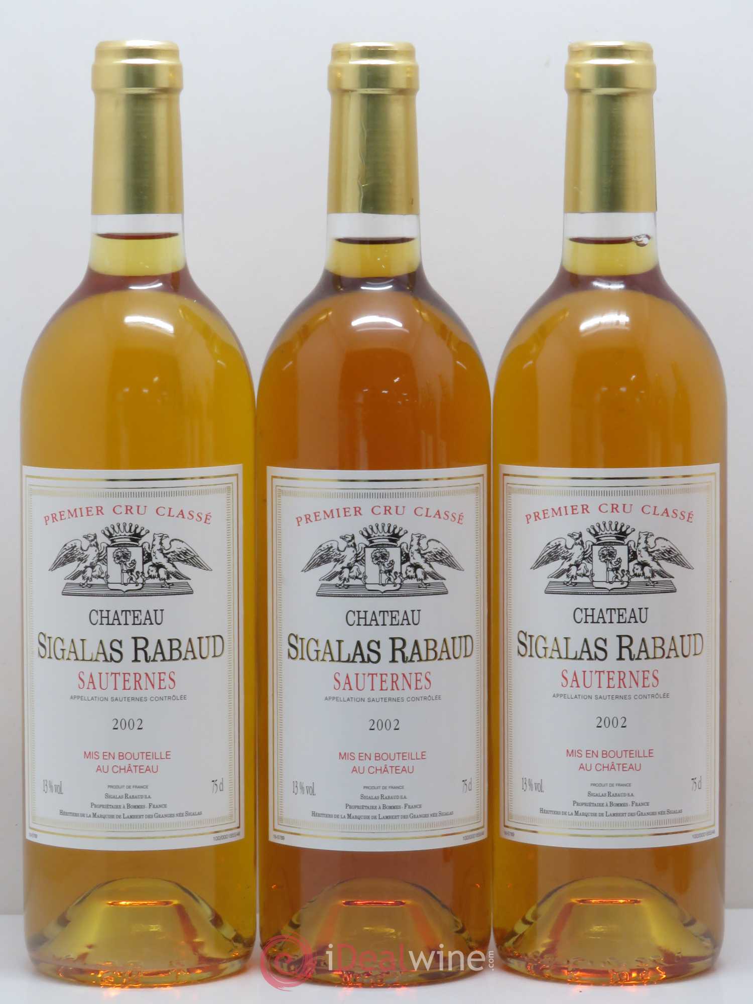 Château Sigalas Rabaud 1er Grand Cru Classé 2002 - Lotto di 6 bottiglie - 1