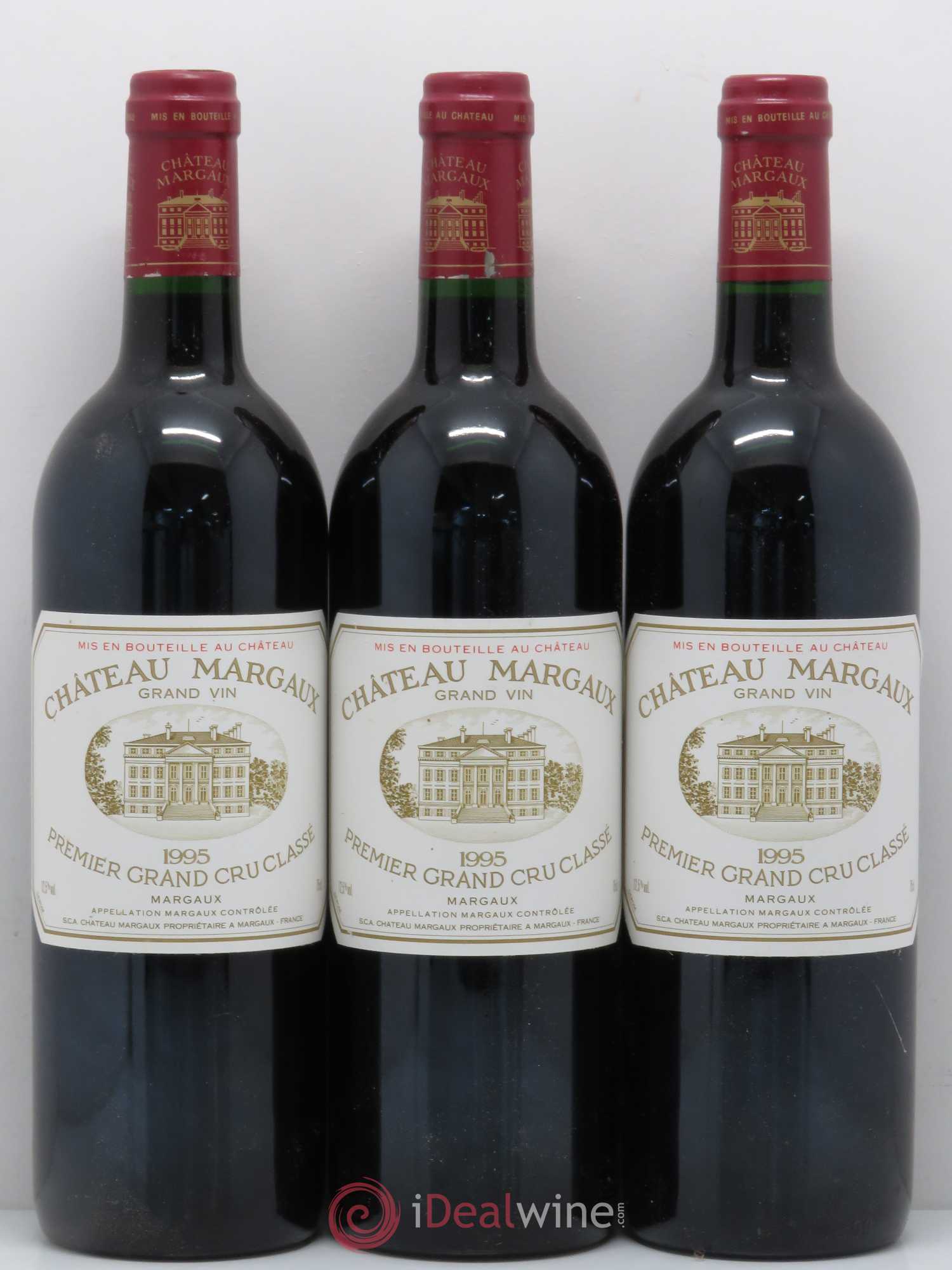 Château Margaux 1er Grand Cru Classé 1995 - Lot de 3 bouteilles - 0