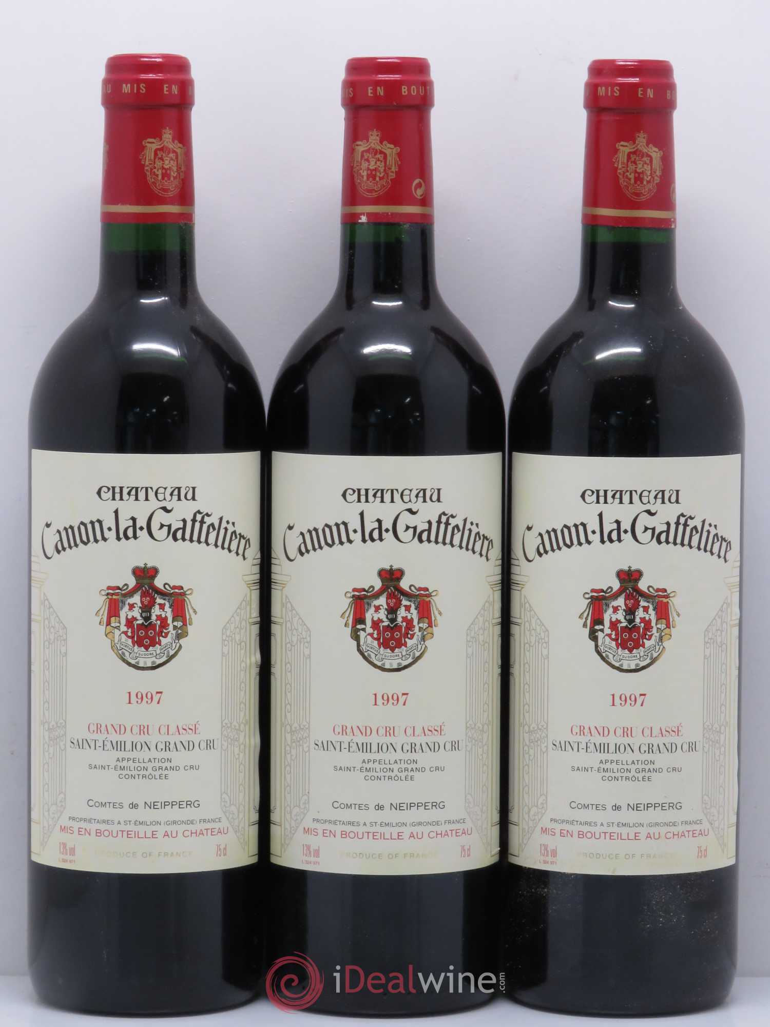 Château Canon la Gaffelière 1er Grand Cru Classé B 1997 - Lot de 3 bouteilles - 0