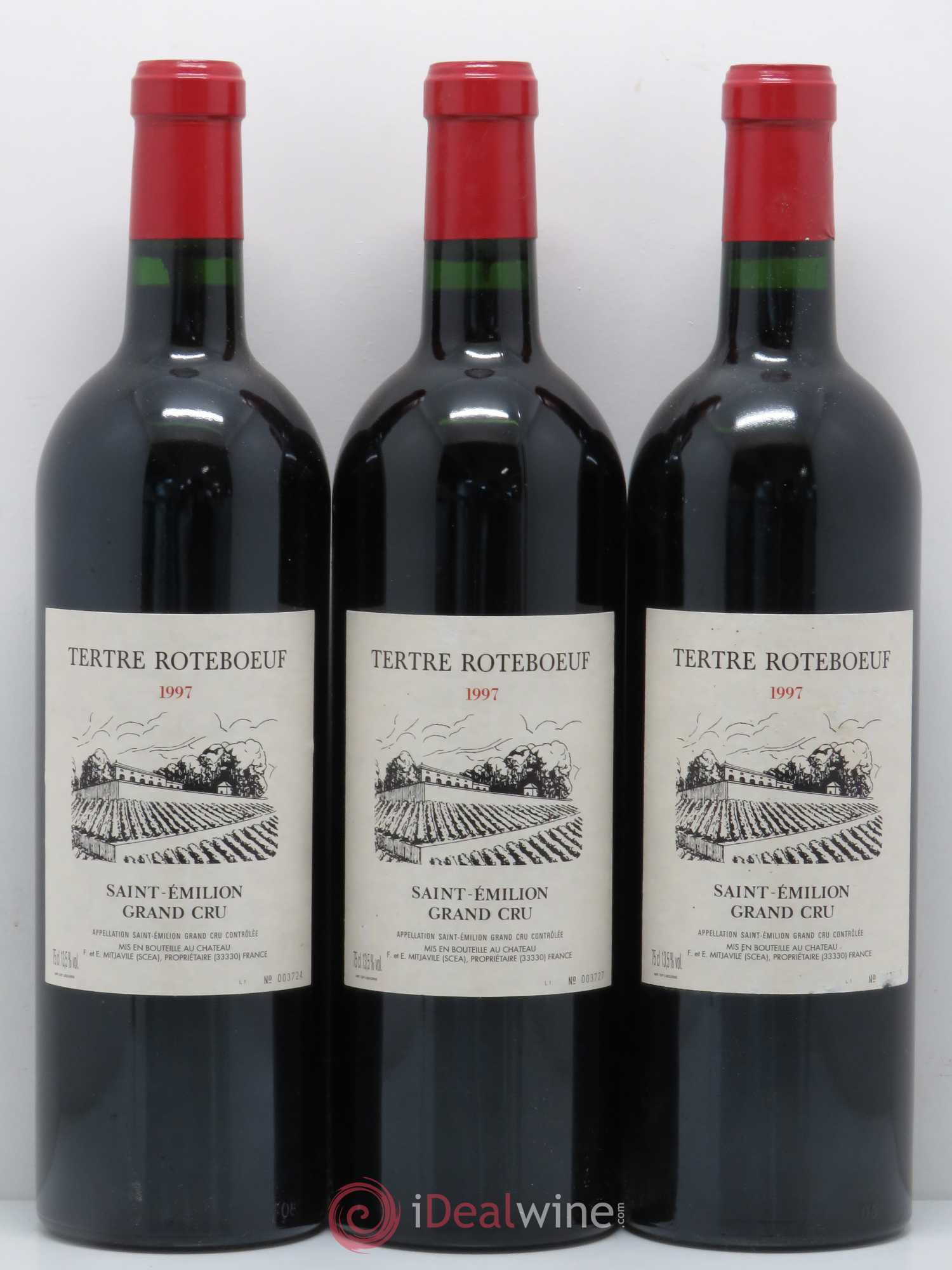 Château Tertre Roteboeuf 1997 - Lot of 3 bottles - 0