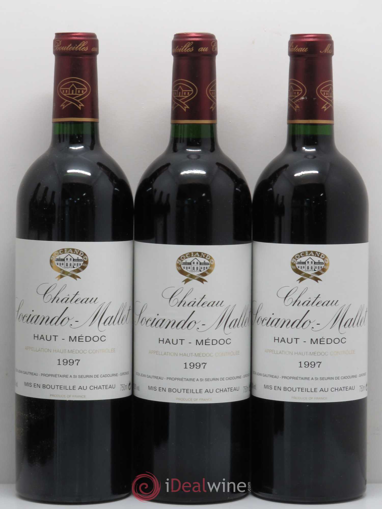 Château Sociando Mallet 1997 - Lot de 6 bouteilles - 1