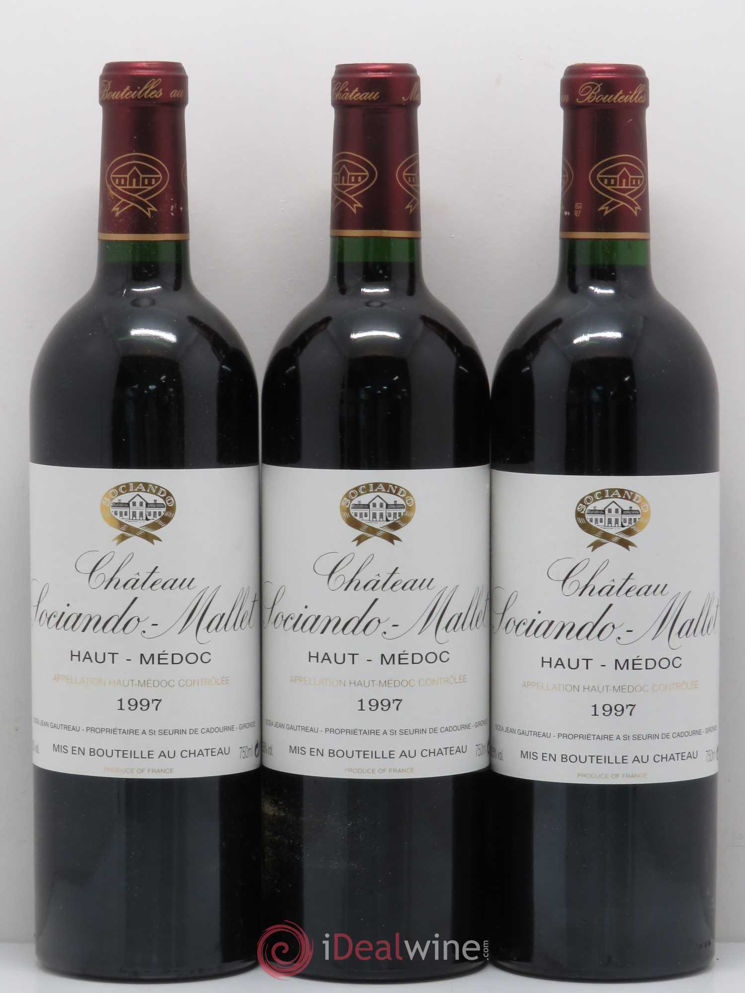 Château Sociando Mallet 1997 - Lot de 6 bouteilles - 2