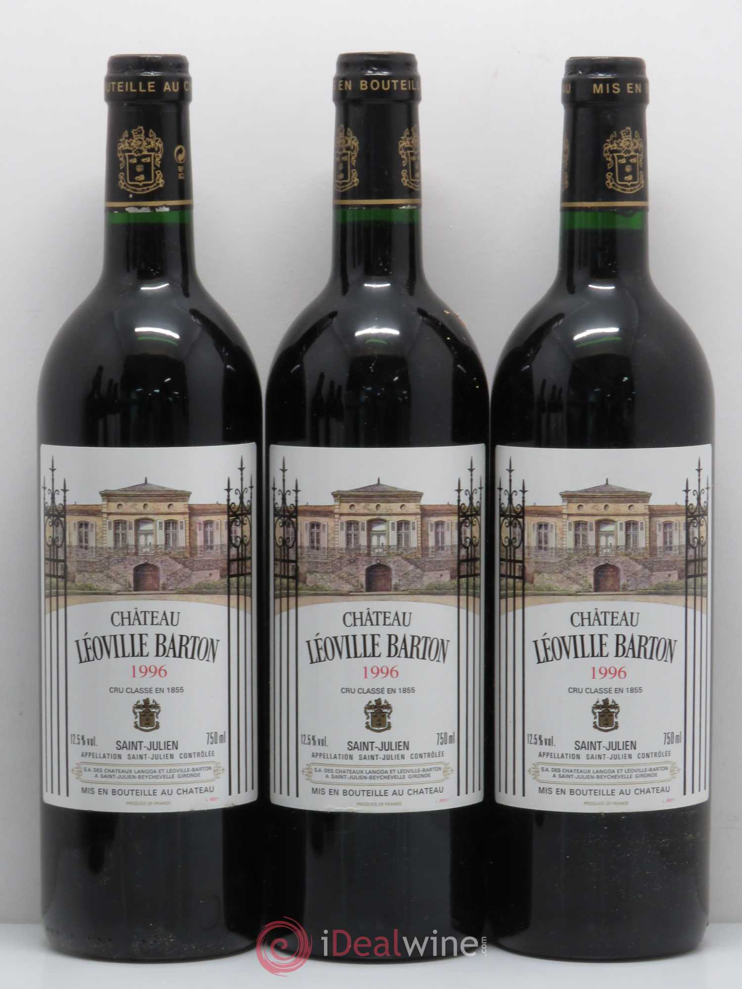 Château Léoville Barton 2ème Grand Cru Classé 1996 - Lot de 6 bouteilles - 1