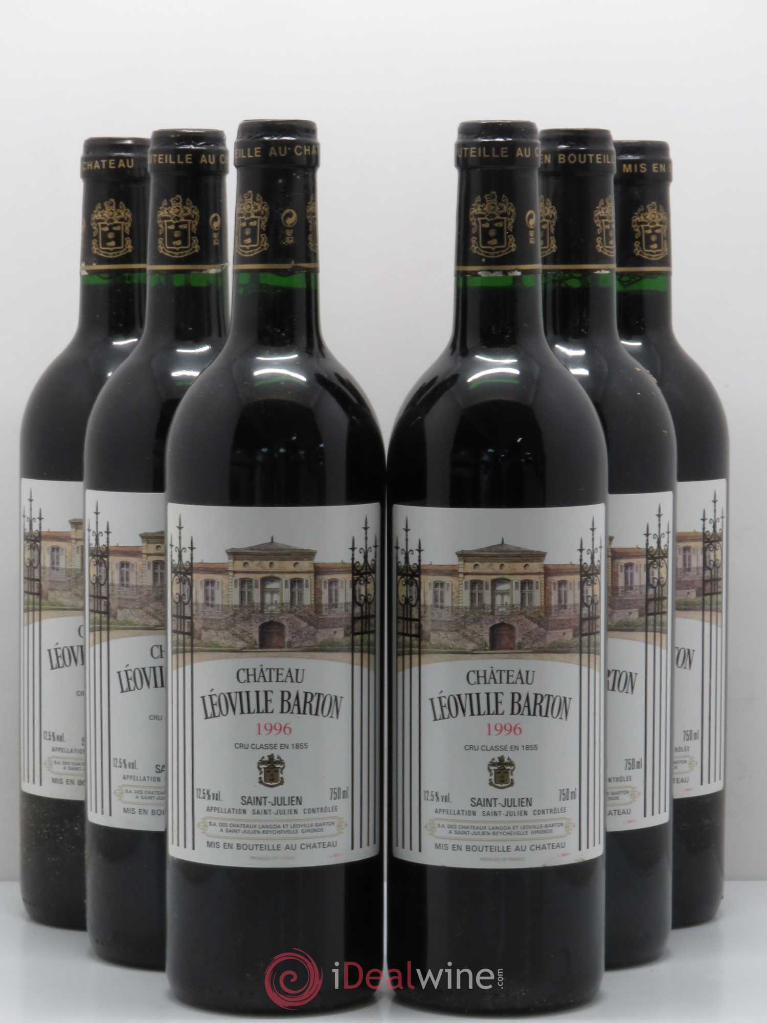 Château Léoville Barton 2ème Grand Cru Classé 1996 - Lot de 6 bouteilles - 0