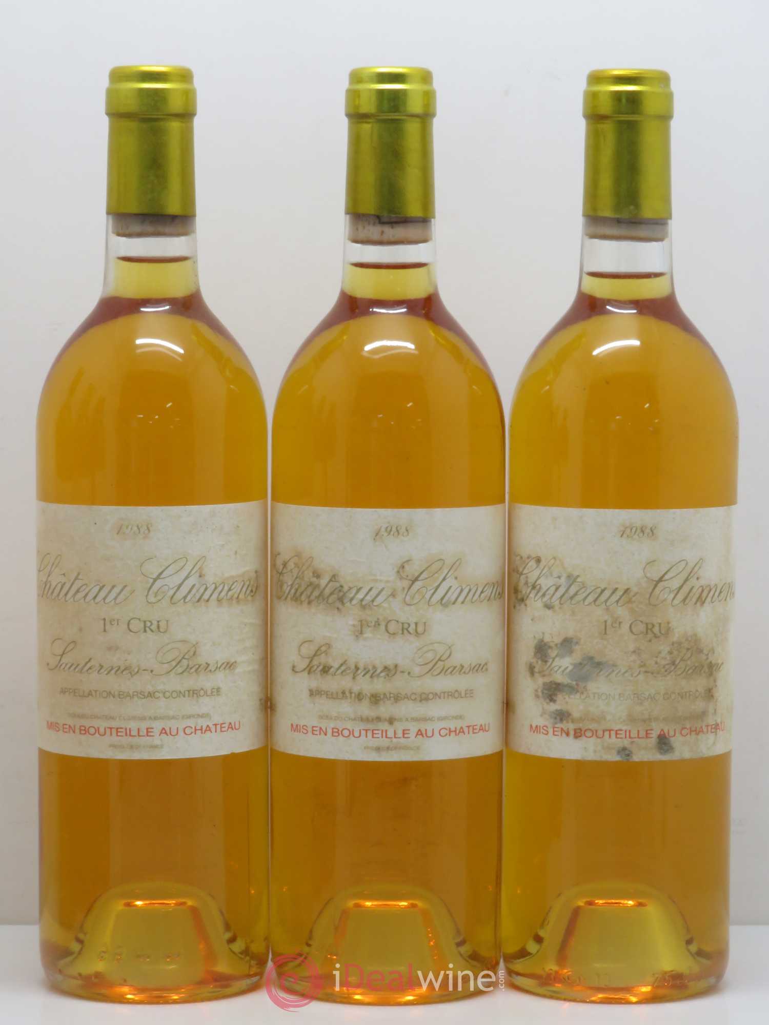 Château Climens 1er Grand Cru Classé 1988 - Lotto di 6 bottiglie - 1