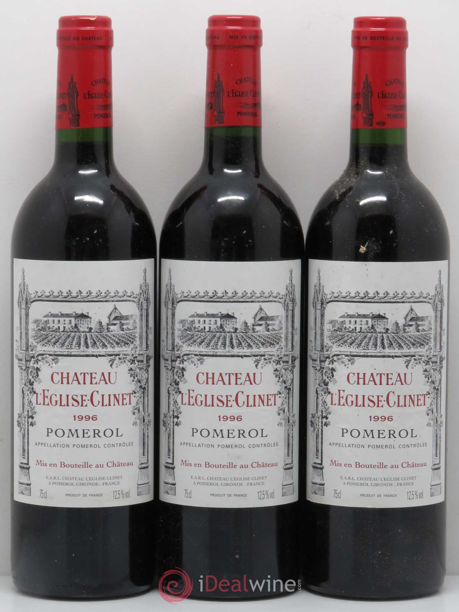 Château l' Église Clinet 1996 - Lot de 3 bouteilles - 0