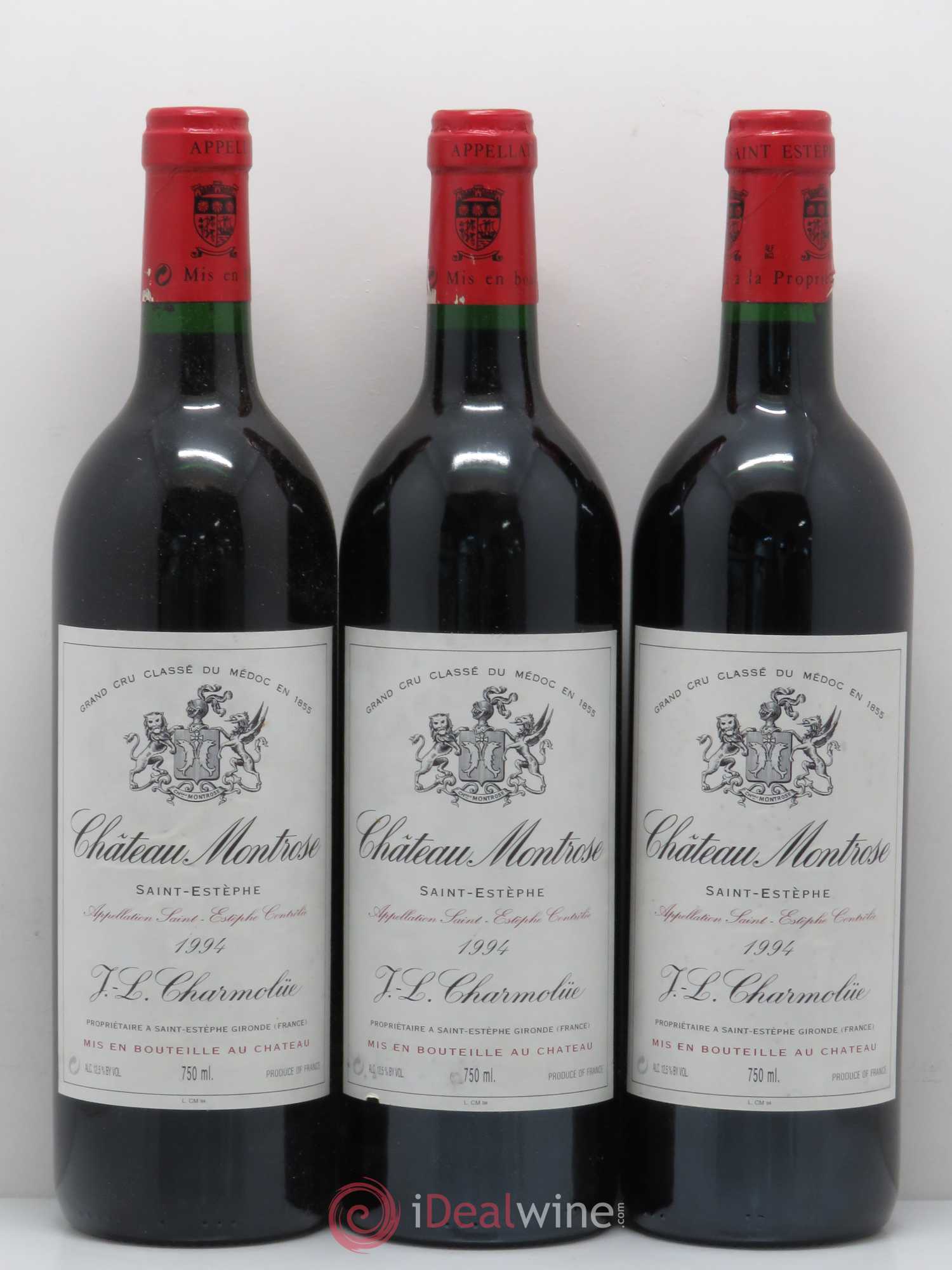 Château Montrose 2ème Grand Cru Classé 1994 - Lot de 3 bouteilles - 0