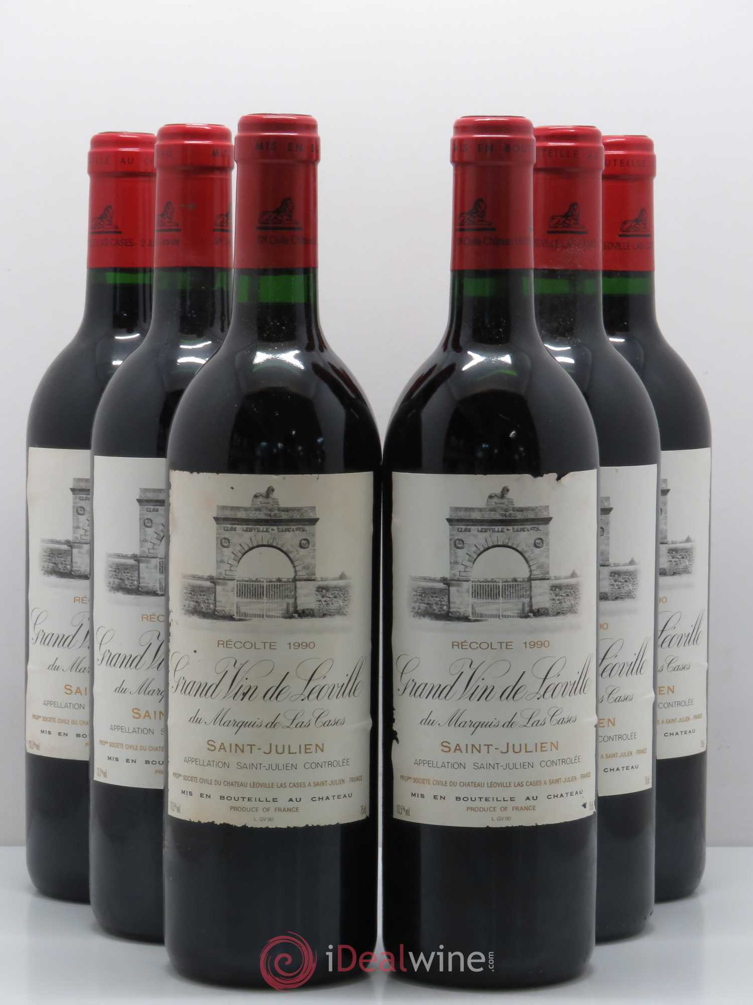 Château Léoville Las Cases 2ème Grand Cru Classé 1990 - Lot de 6 bouteilles - 0