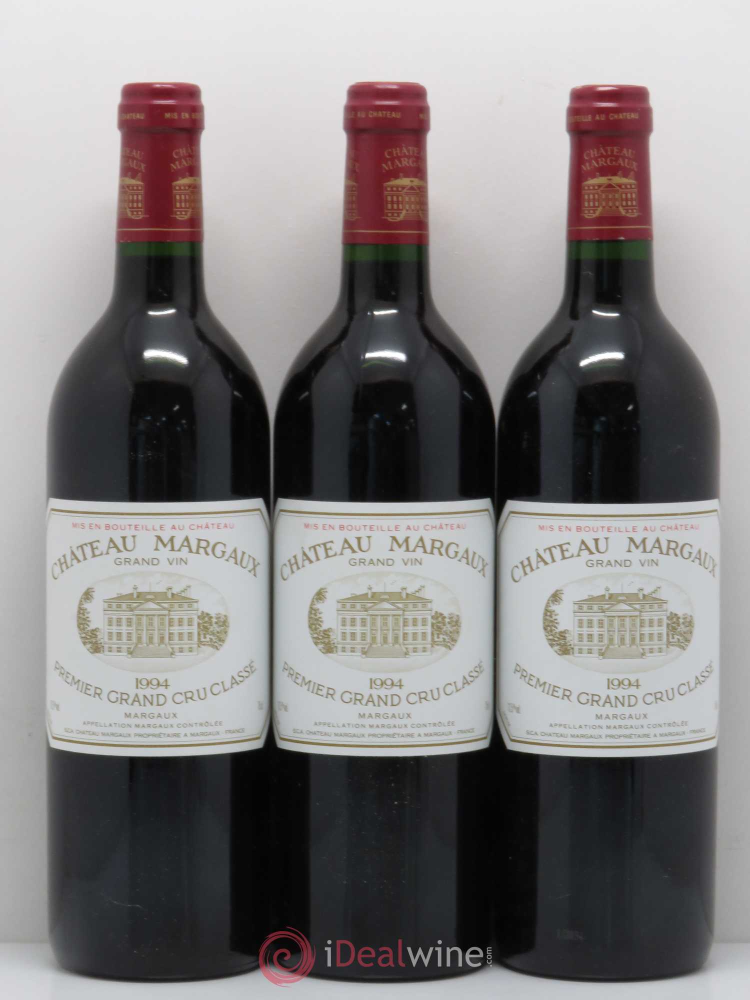 Château Margaux 1er Grand Cru Classé 1994 - Lot de 3 bouteilles - 0