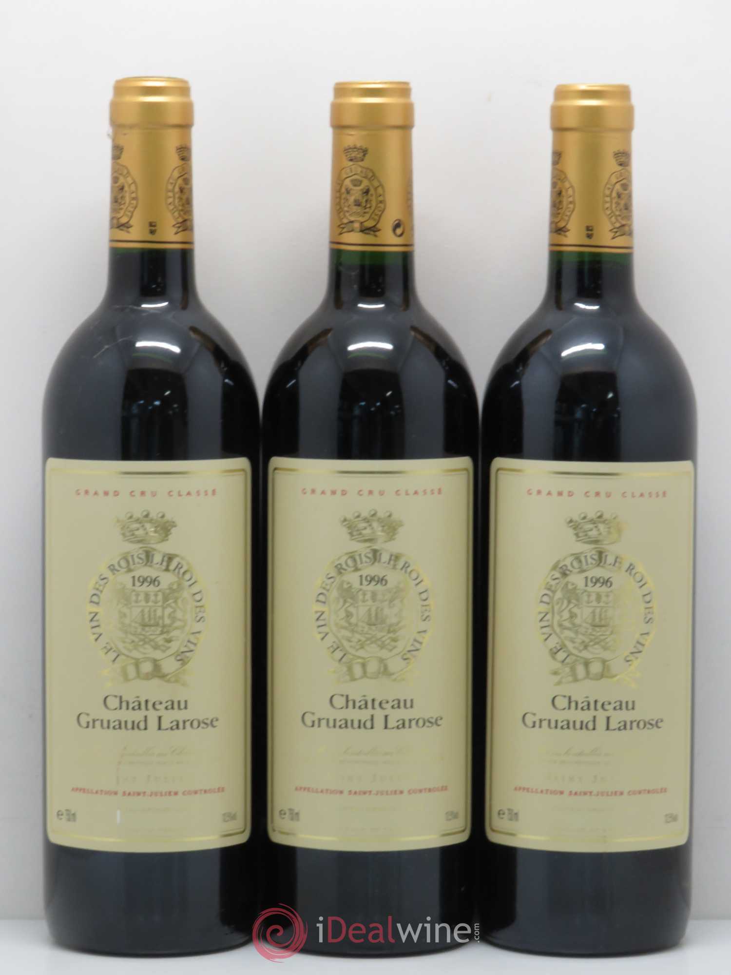 Château Gruaud Larose 2ème Grand Cru Classé 1996 - Lot de 3 bouteilles - 0