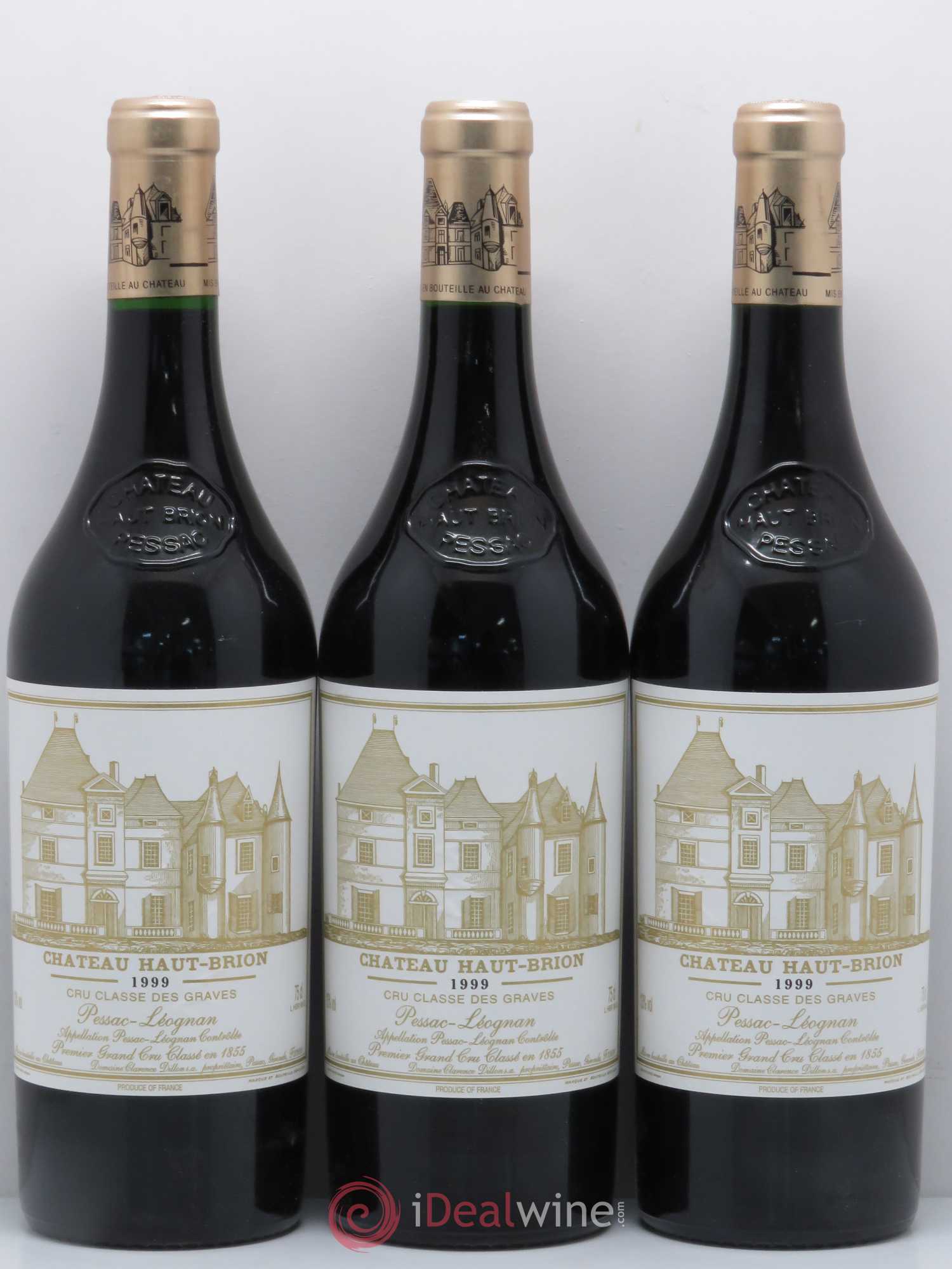 Château Haut Brion 1er Grand Cru Classé 1999 - Lot de 3 bouteilles - 0