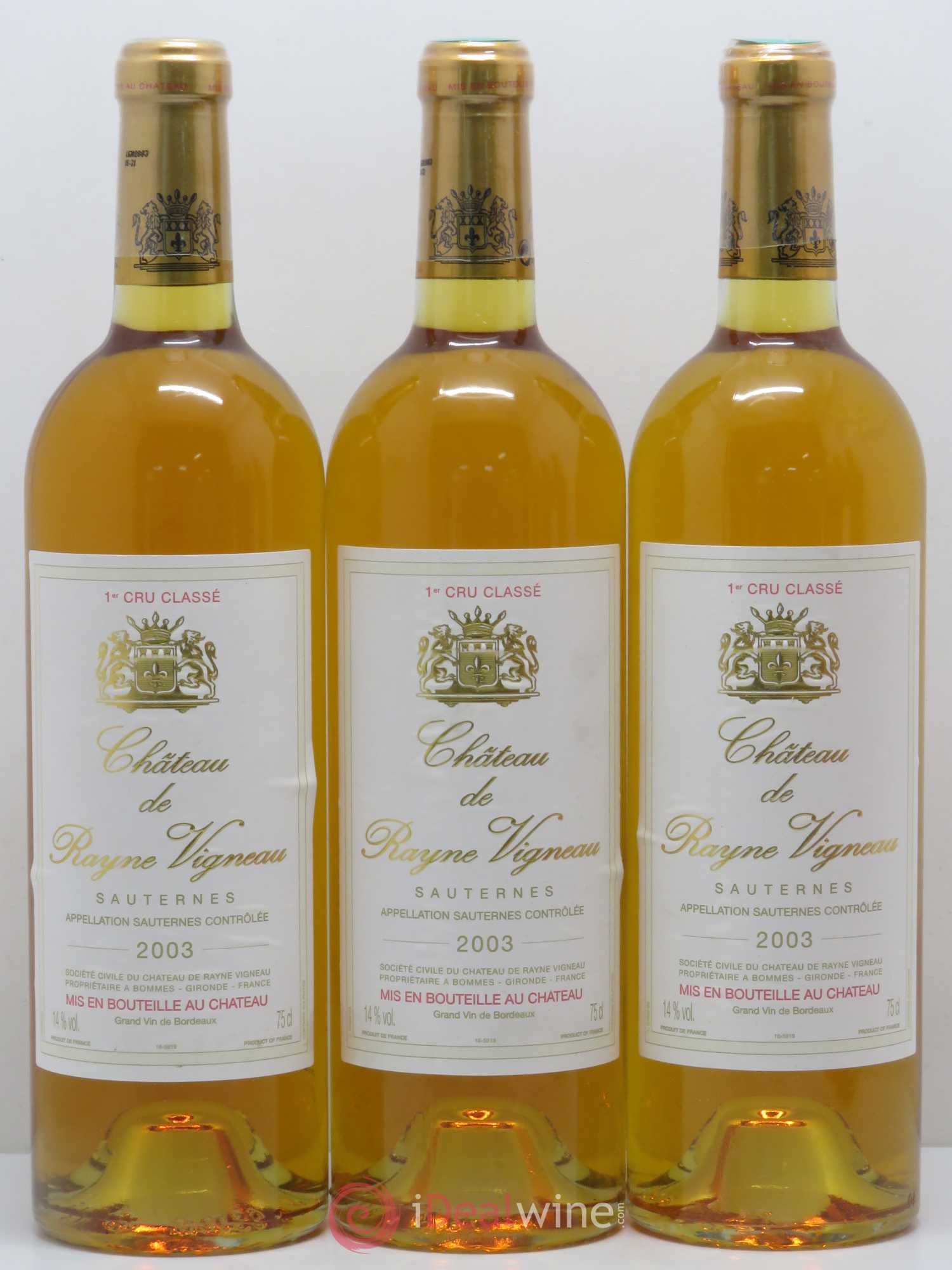 Château de Rayne Vigneau 1er Grand Cru Classé 2003 - Lotto di 6 bottiglie - 1