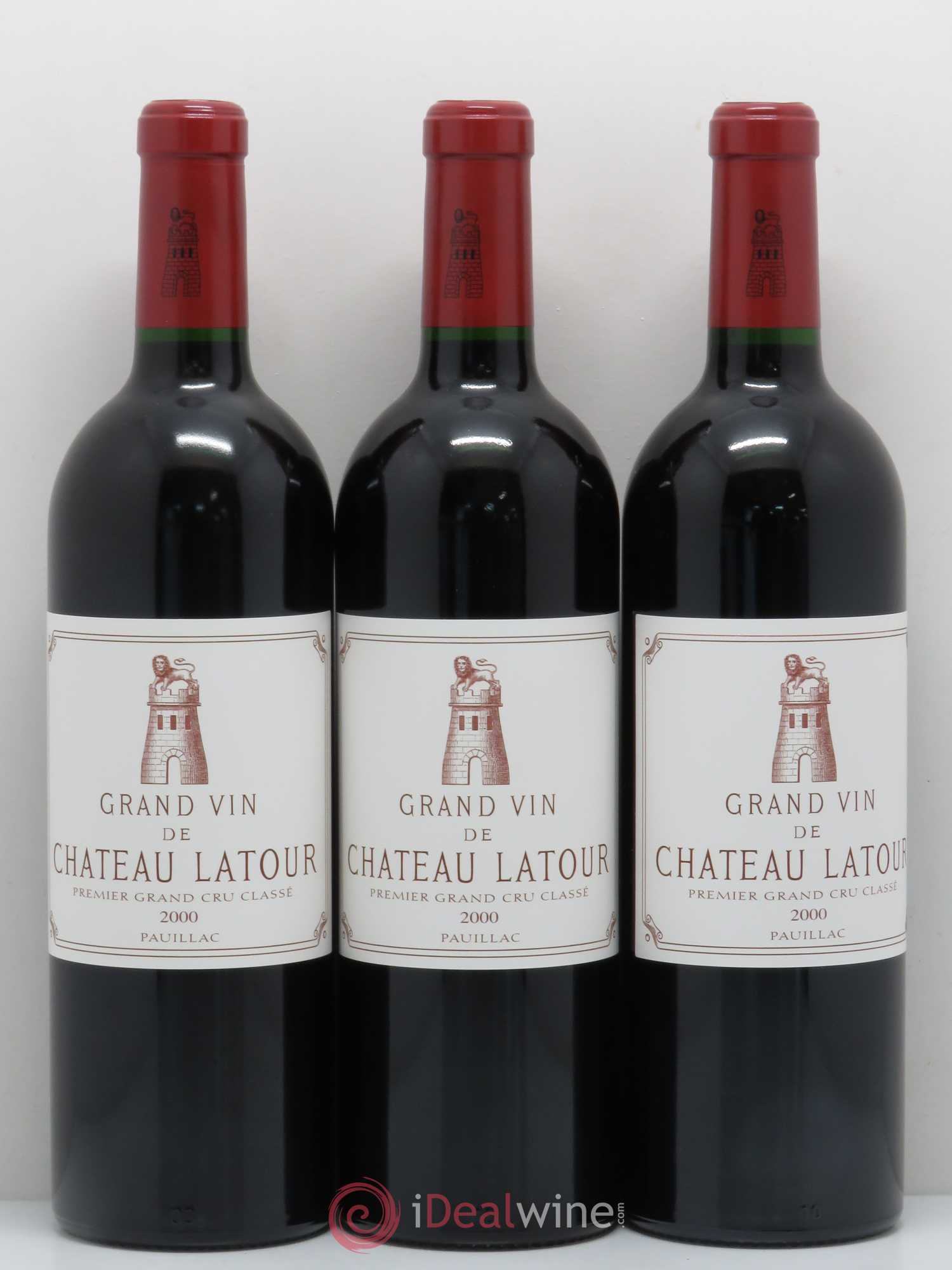 Château Latour 1er Grand Cru Classé 2000 - Lot de 3 bouteilles - 0