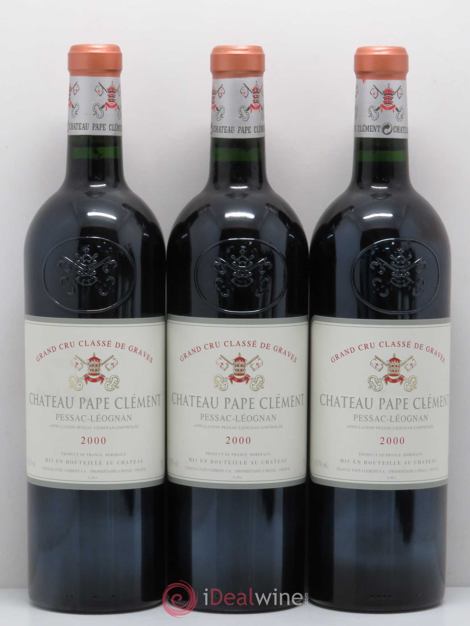 Château Pape Clément Cru Classé de Graves 2000 - Lot de 6 bouteilles - 1