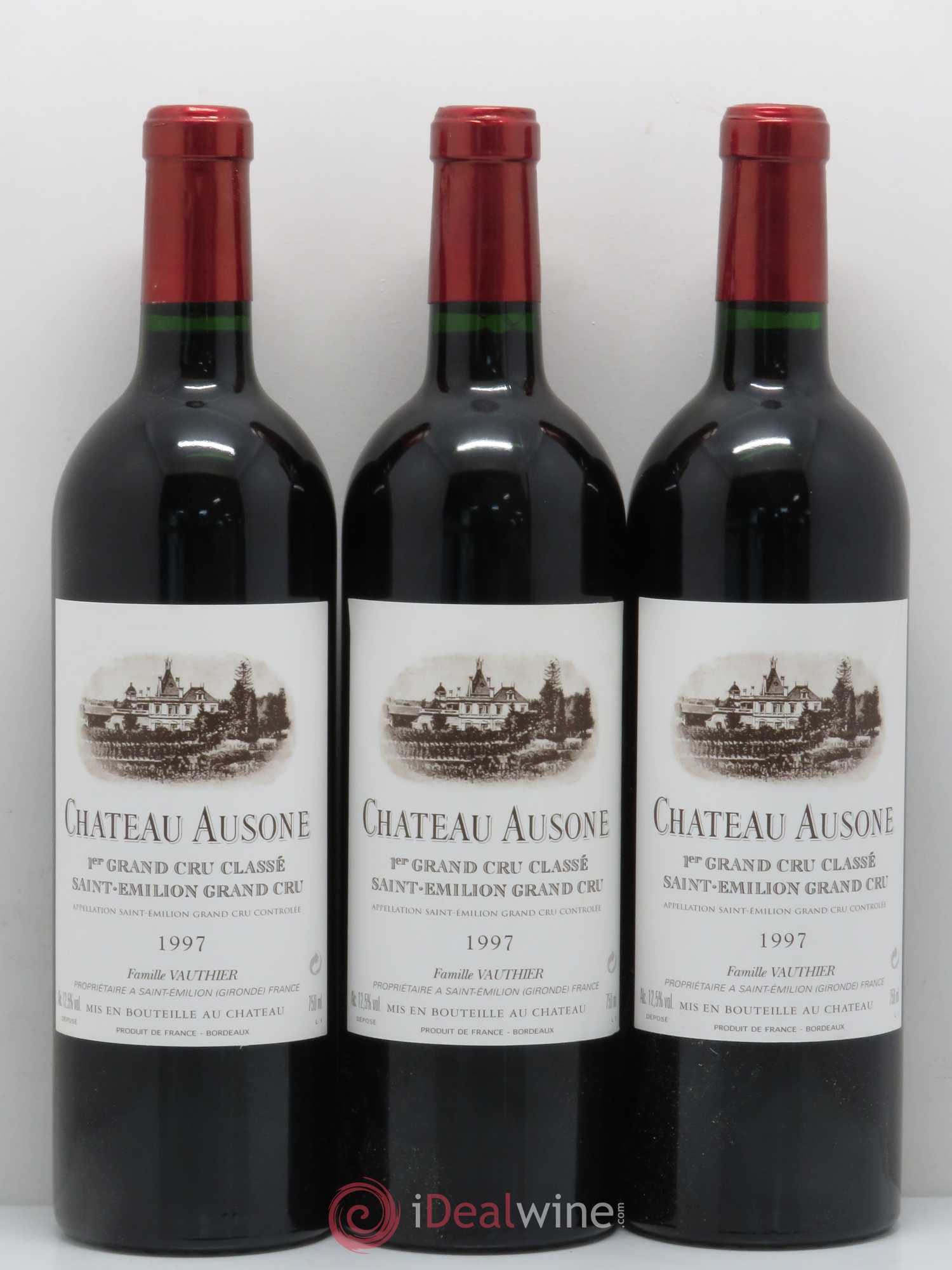 Château Ausone 1er Grand Cru Classé A 1997 - Lot de 3 bouteilles - 0