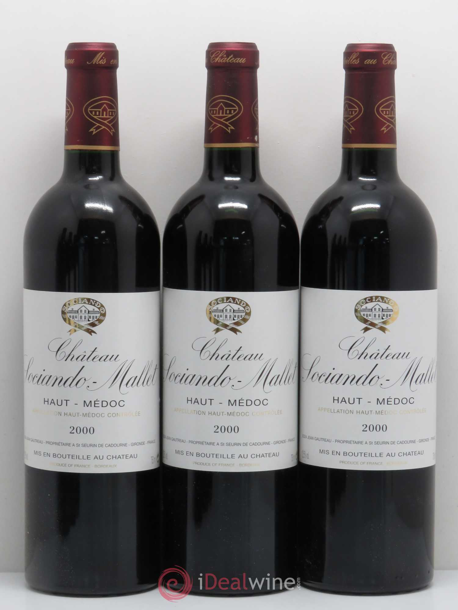 Château Sociando Mallet 2000 - Lot de 6 bouteilles - 2