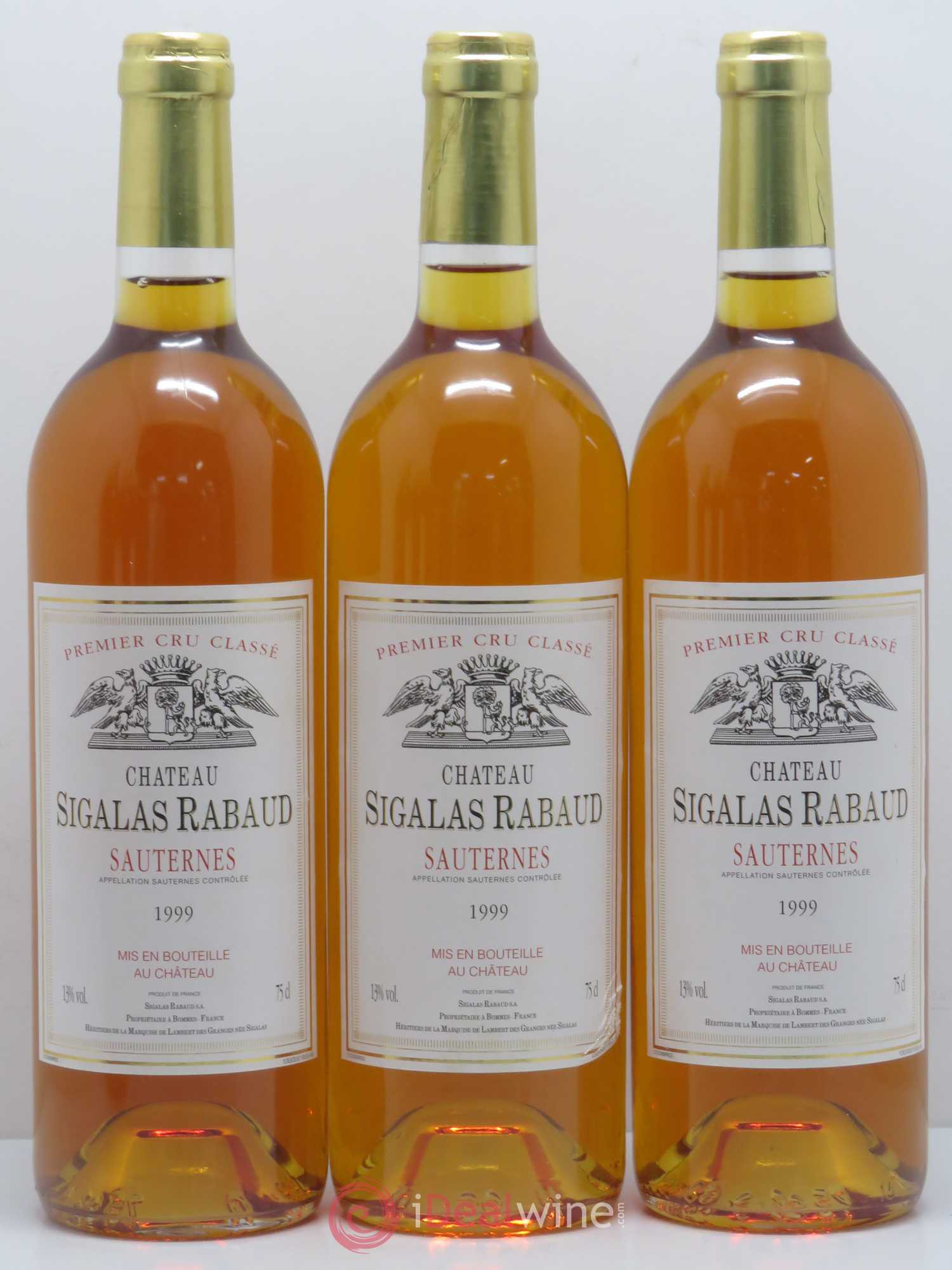 Château Sigalas Rabaud 1er Grand Cru Classé 1999 - Lotto di 6 bottiglie - 1