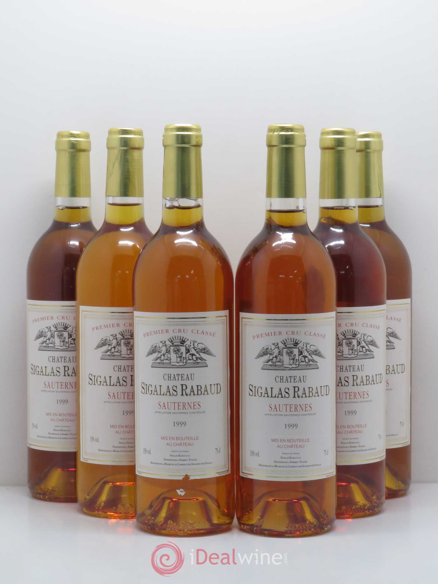 Château Sigalas Rabaud 1er Grand Cru Classé 1999 - Lotto di 6 bottiglie - 0