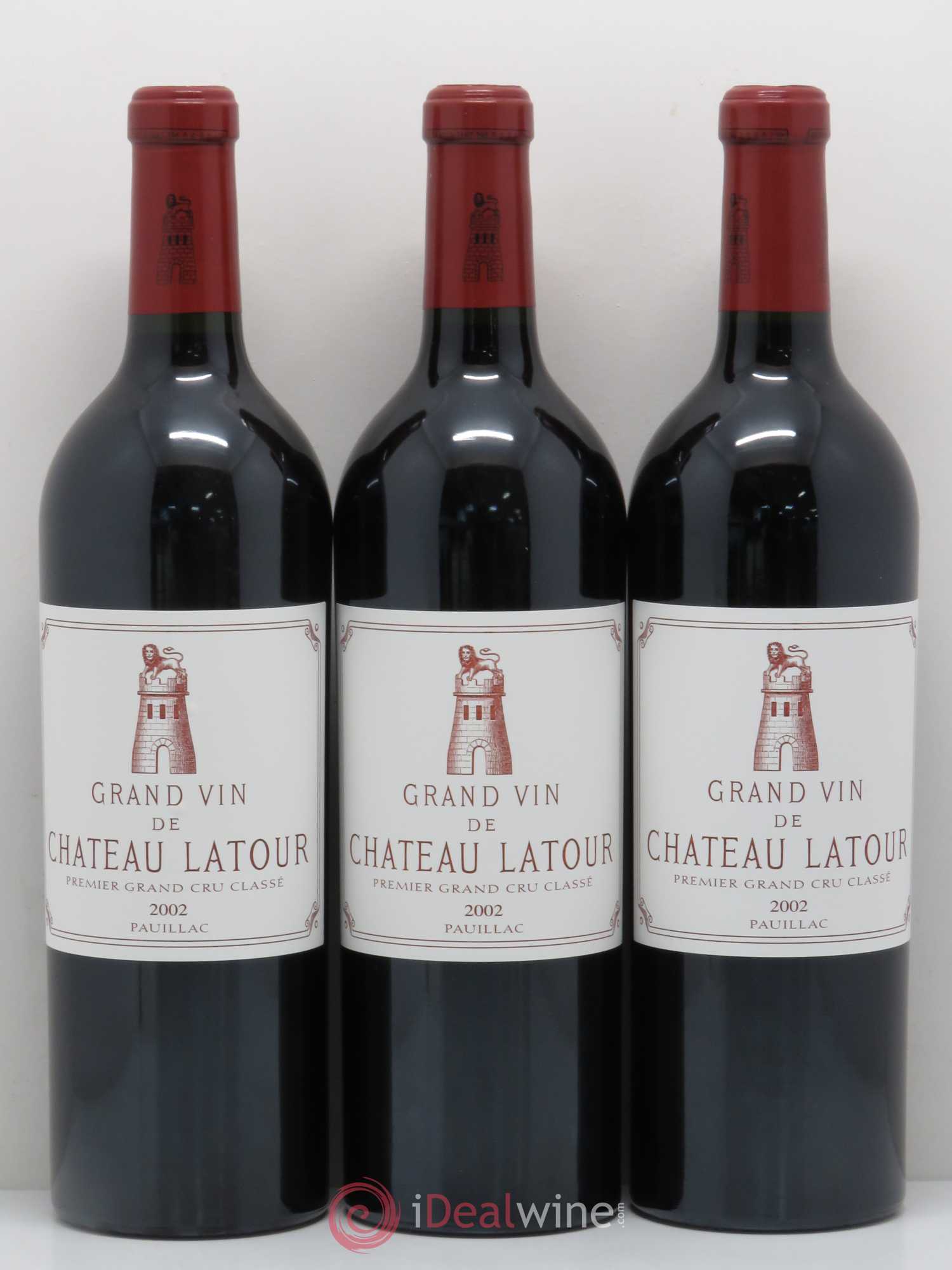 Château Latour 1er Grand Cru Classé 2002 - Lot de 3 bouteilles - 0
