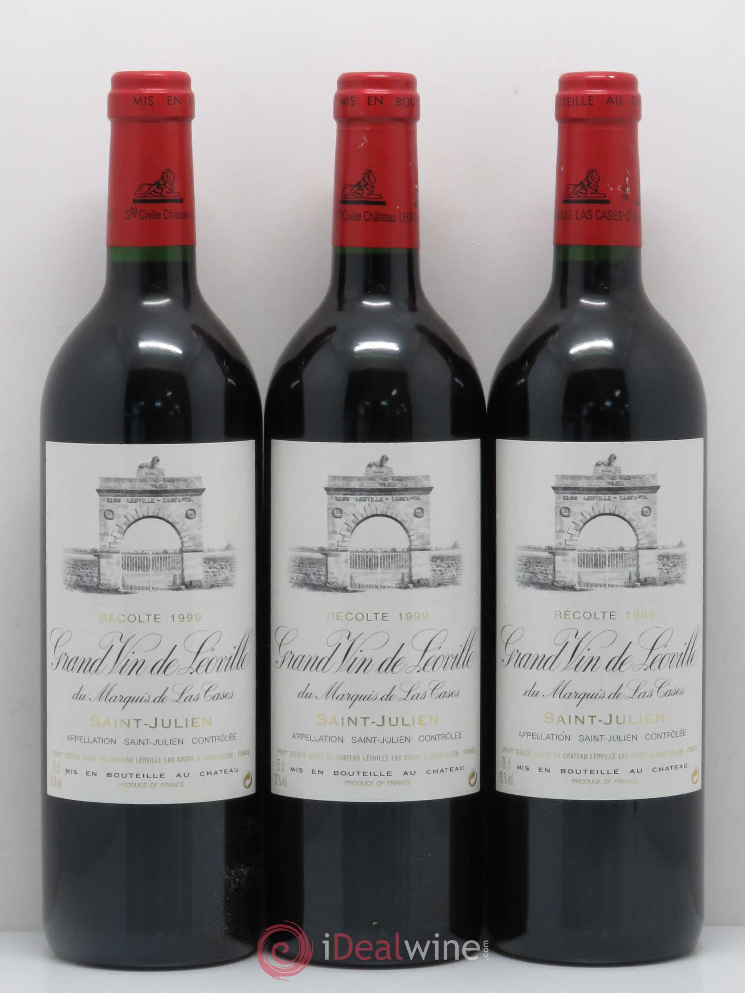 Château Léoville Las Cases 2ème Grand Cru Classé 1999 - Lot de 3 bouteilles - 0