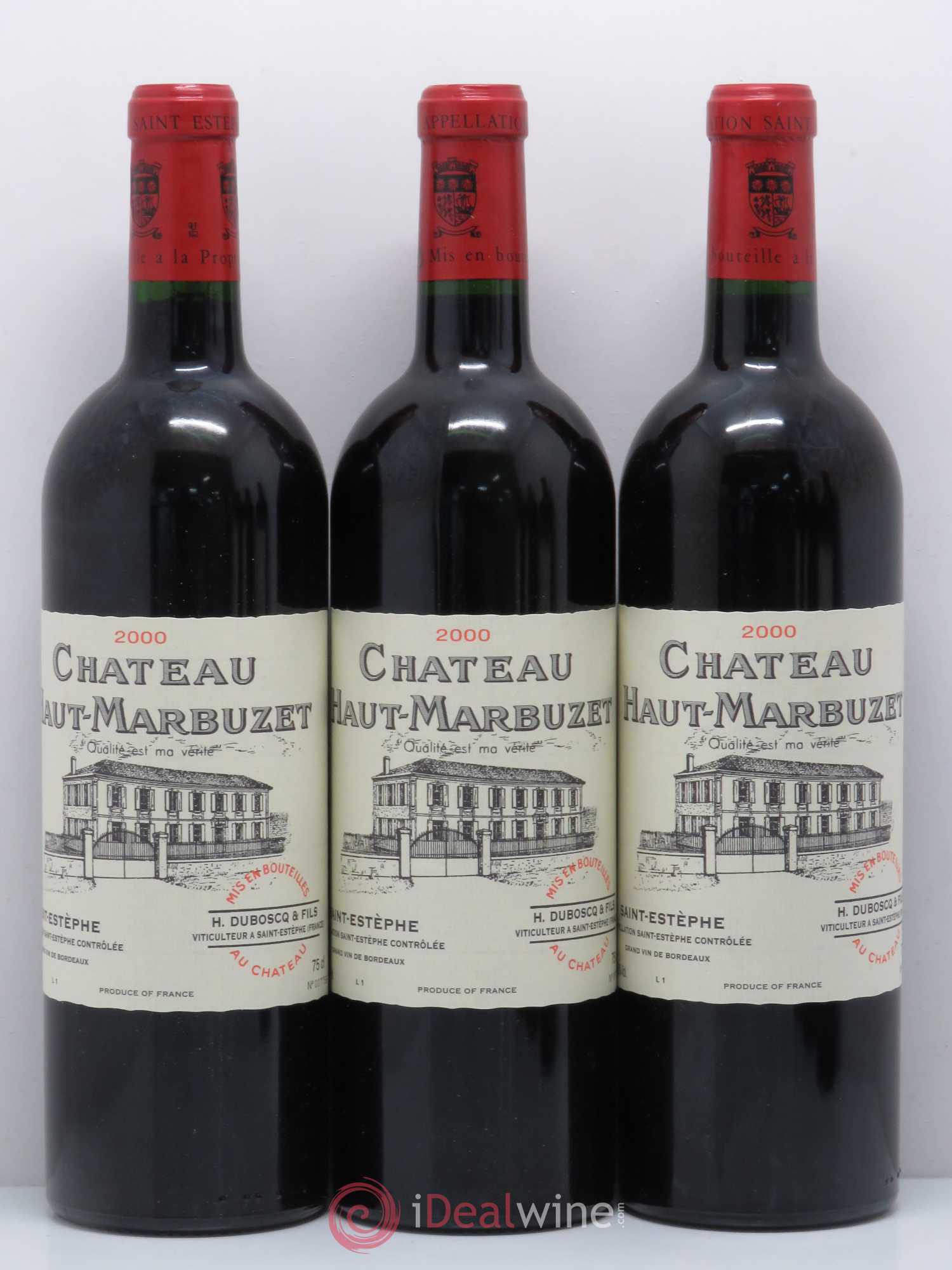 Château Haut Marbuzet 2000 - Lot de 6 bouteilles - 2