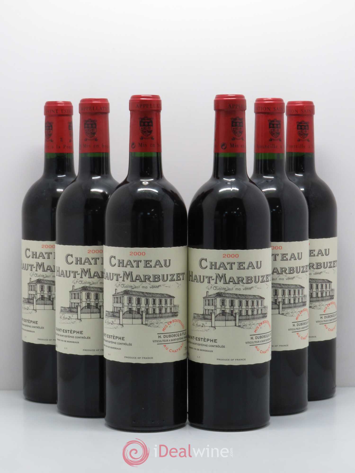 Château Haut Marbuzet 2000 - Lot de 6 bouteilles - 0