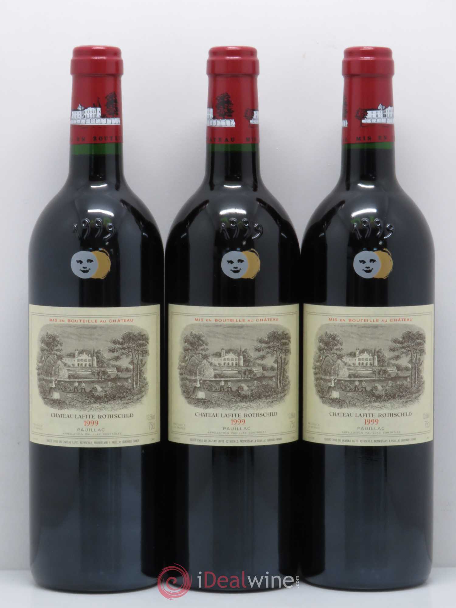 Château Lafite Rothschild 1er Grand Cru Classé 1999 - Lot de 3 bouteilles - 0