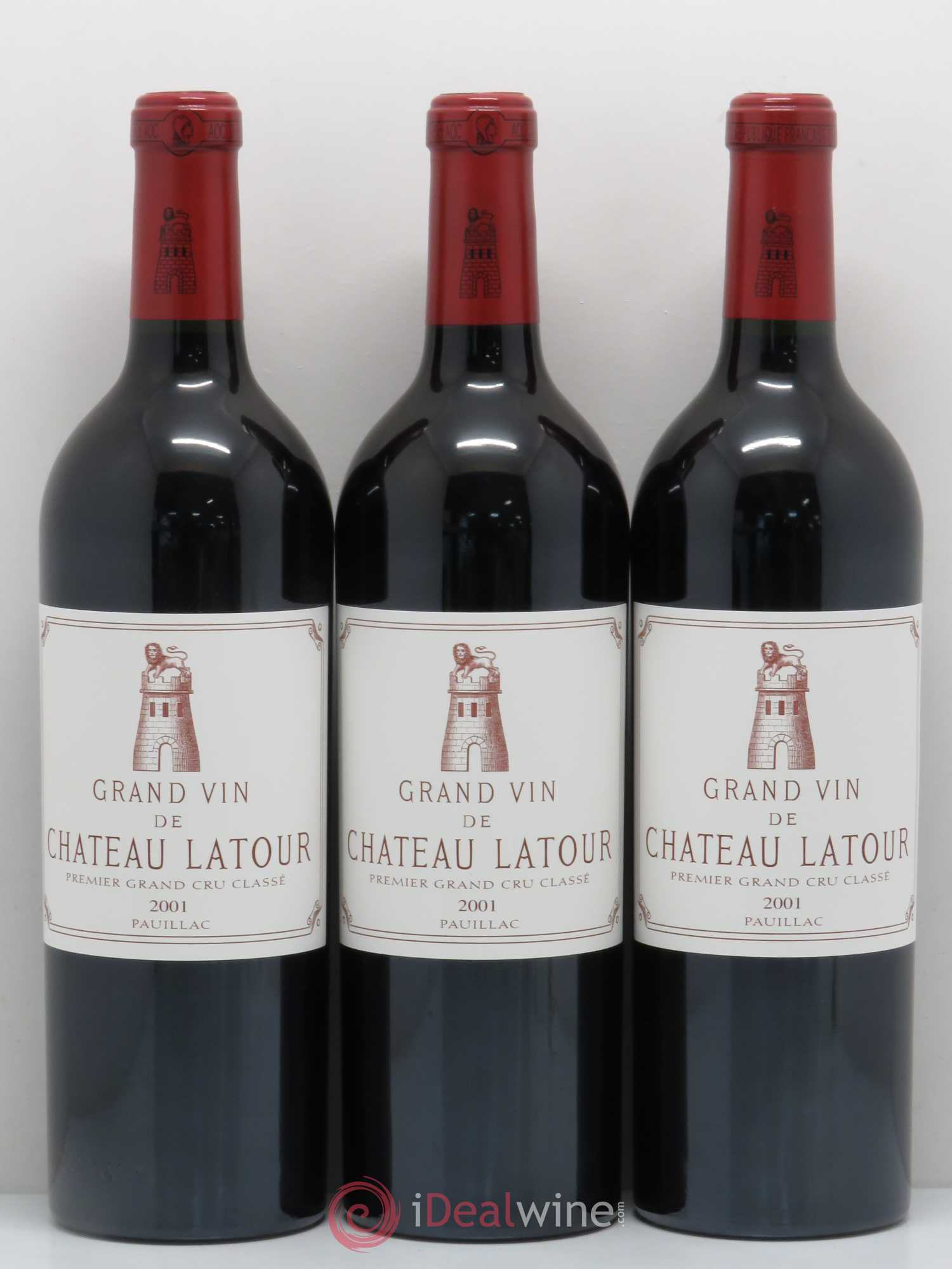 Château Latour 1er Grand Cru Classé 2001 - Lot de 3 bouteilles - 0