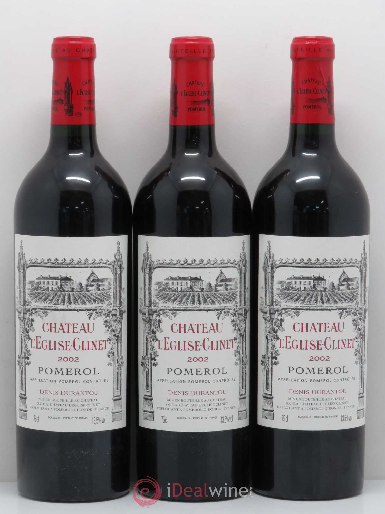 Château l' Église Clinet 2002 - Lot de 3 bouteilles - 0