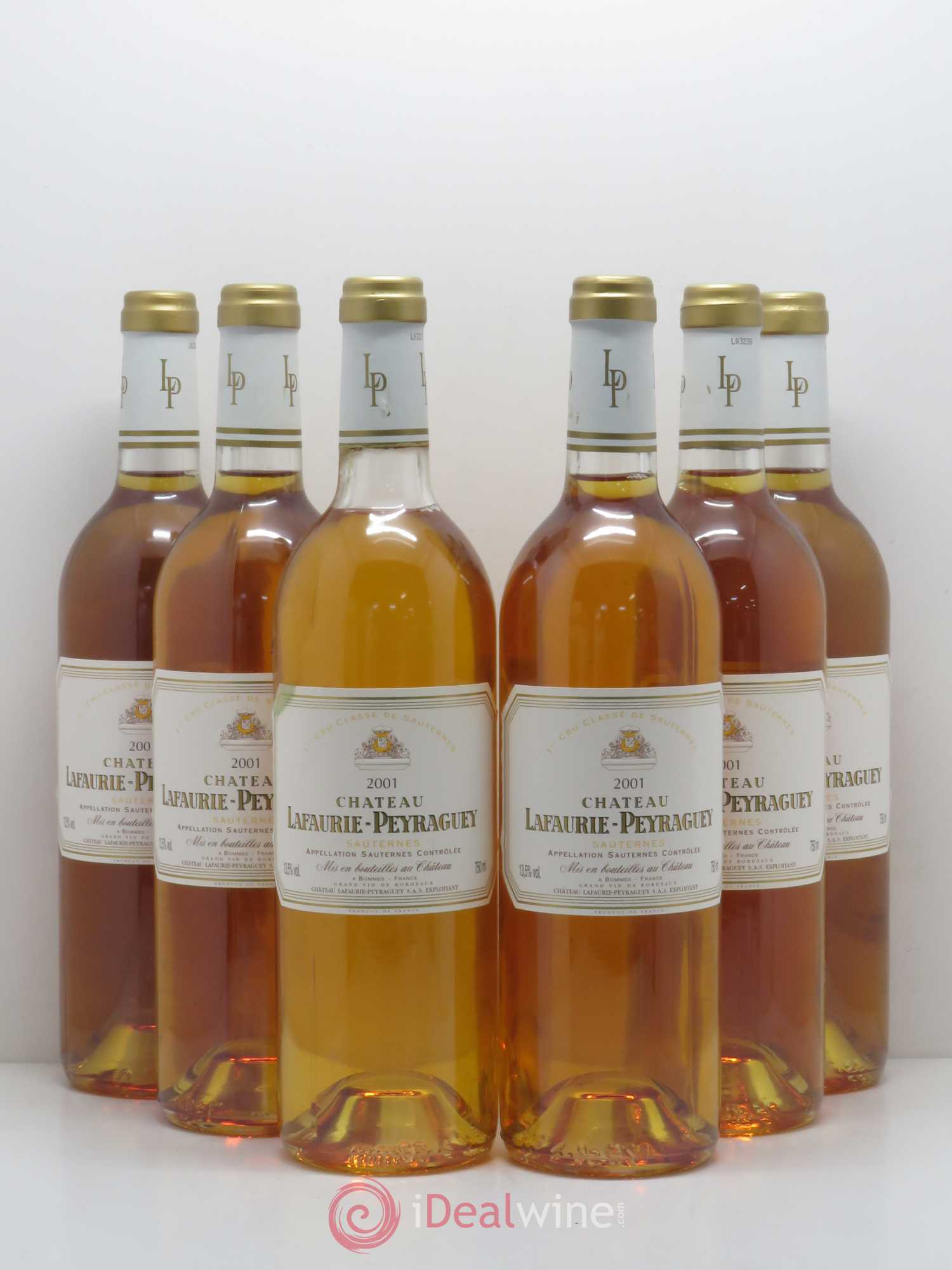 Château Lafaurie-Peyraguey 1er Grand Cru Classé 2001 - Lotto di 6 bottiglie - 0