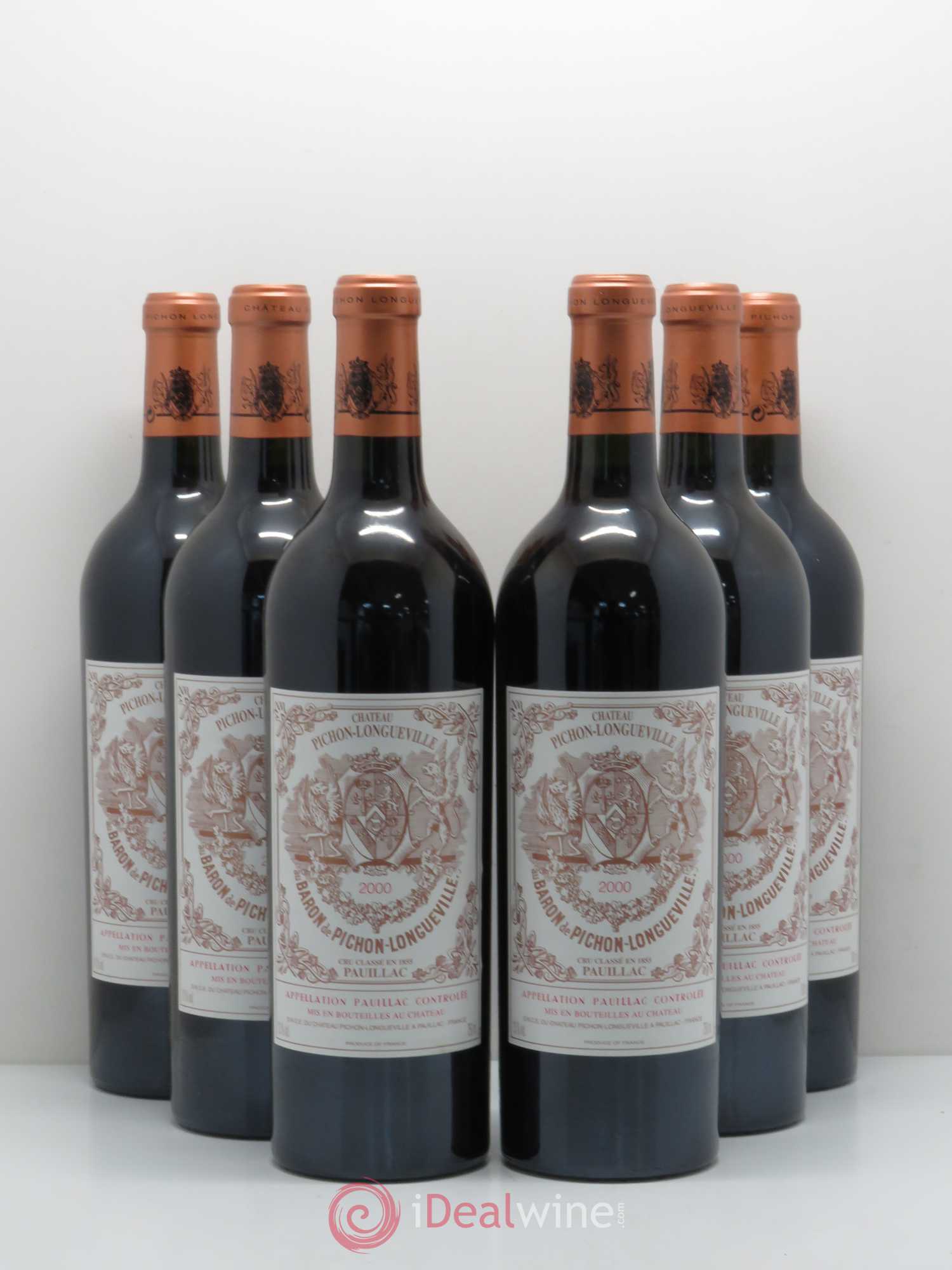 Pichon Longueville Baron 2ème Grand Cru Classé 2000 - Lot de 6 bouteilles - 0