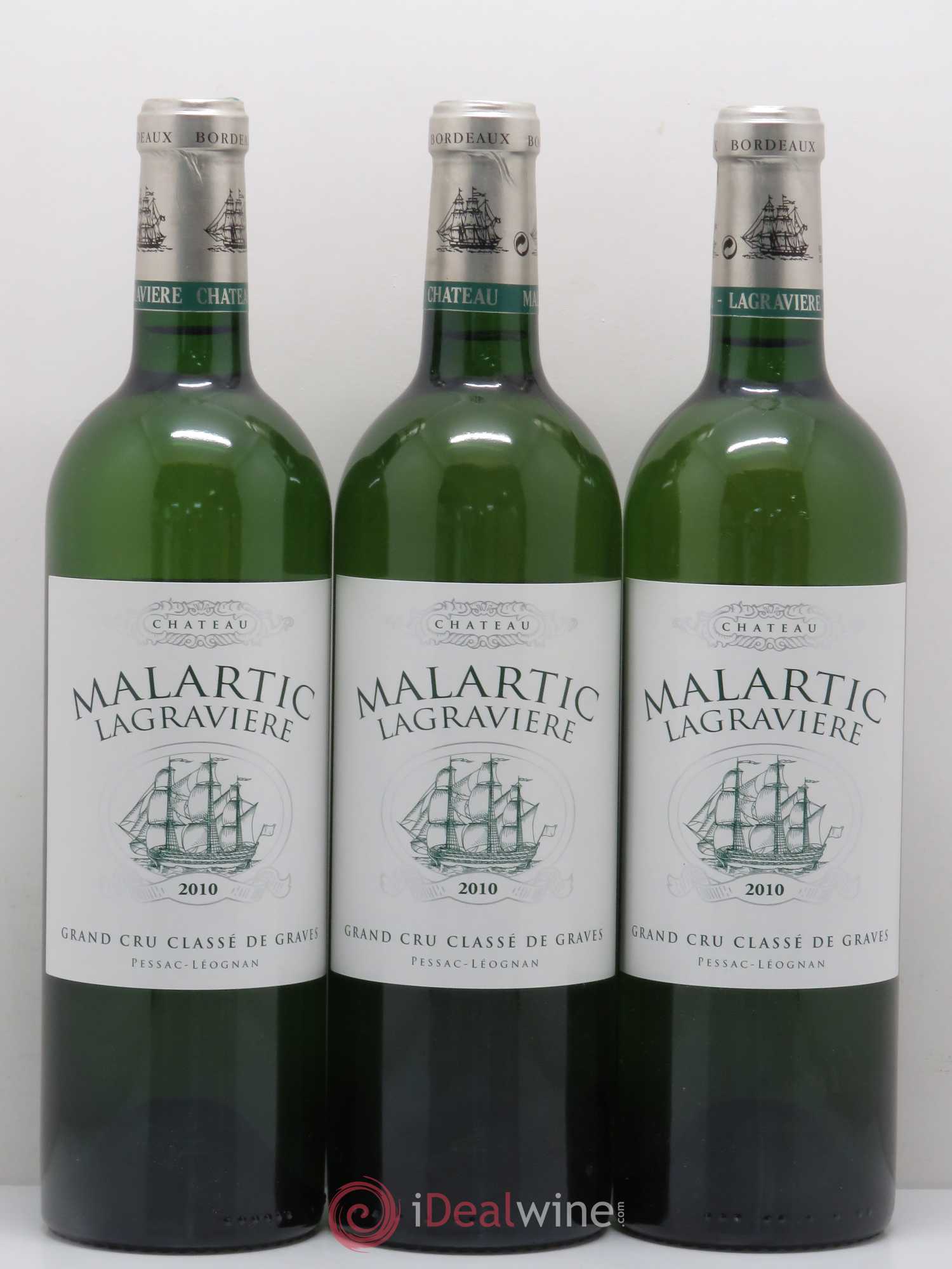 Château Malartic-Lagravière Cru Classé de Graves 2010 - Lot de 3 bouteilles - 0