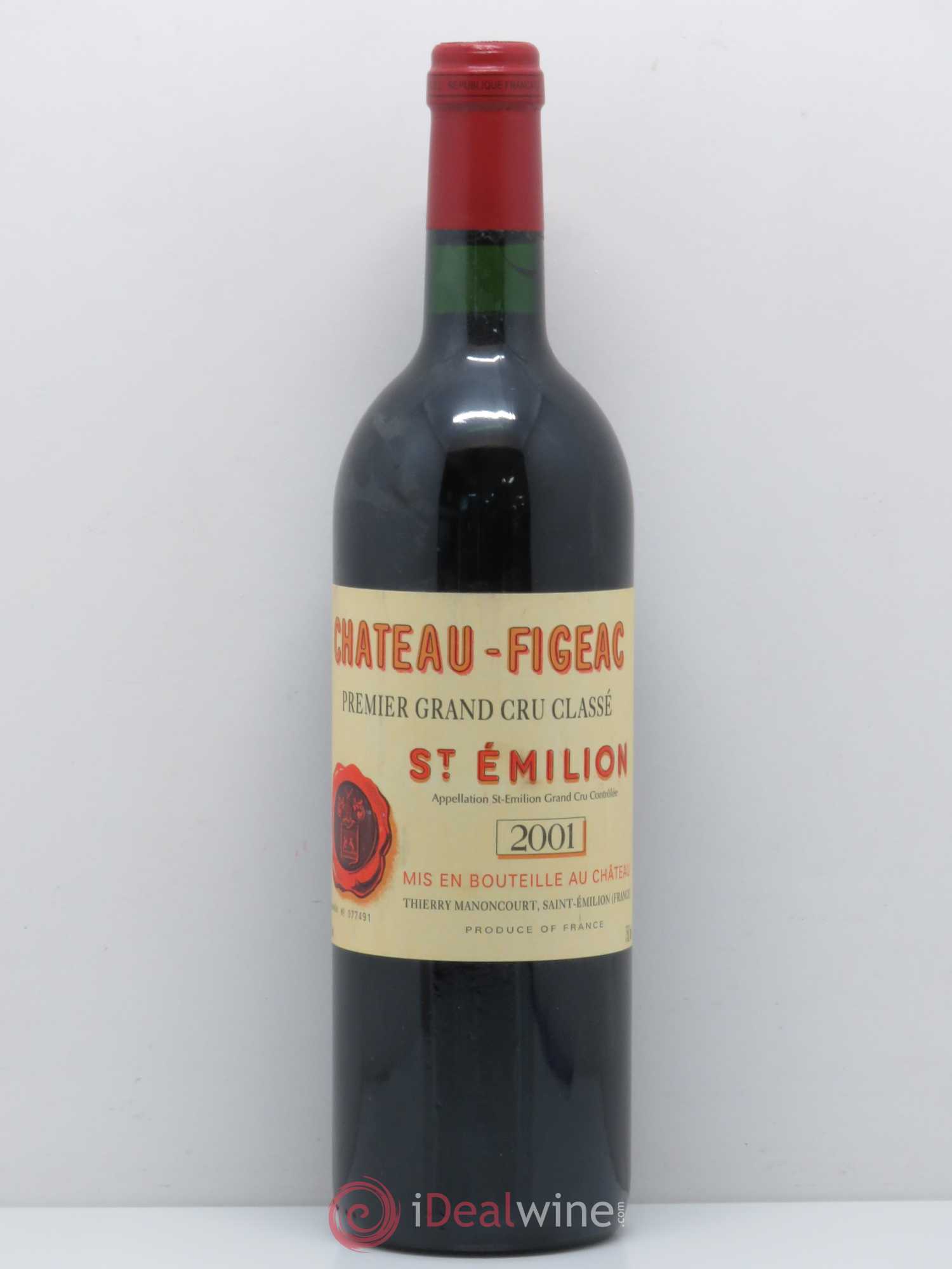 Château Figeac 1er Grand Cru Classé A 2001 - Lot de 1 bouteille - 0