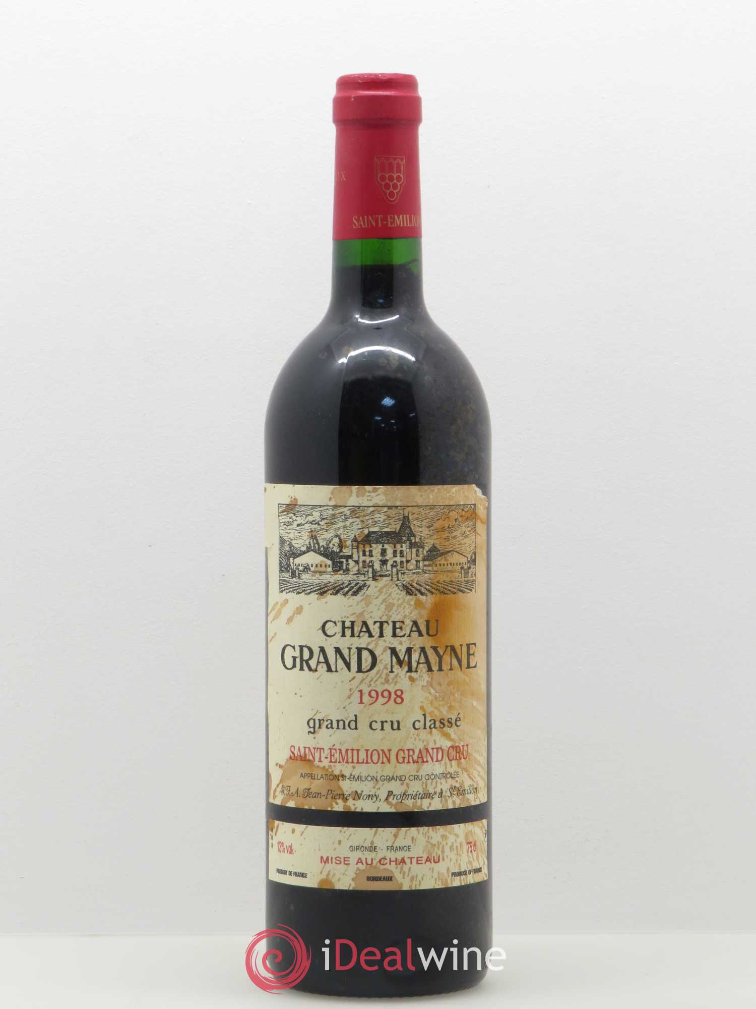 Château Grand Mayne Grand Cru Classé 1998 - Lot de 1 bouteille - 0
