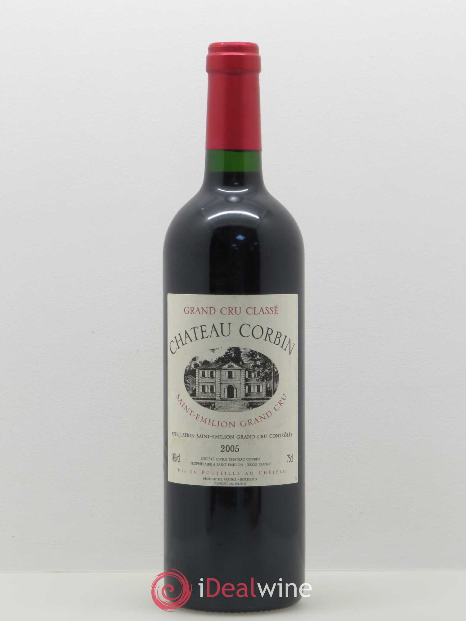 Château Corbin Grand Cru Classé 2005 - Lot de 1 bouteille - 0