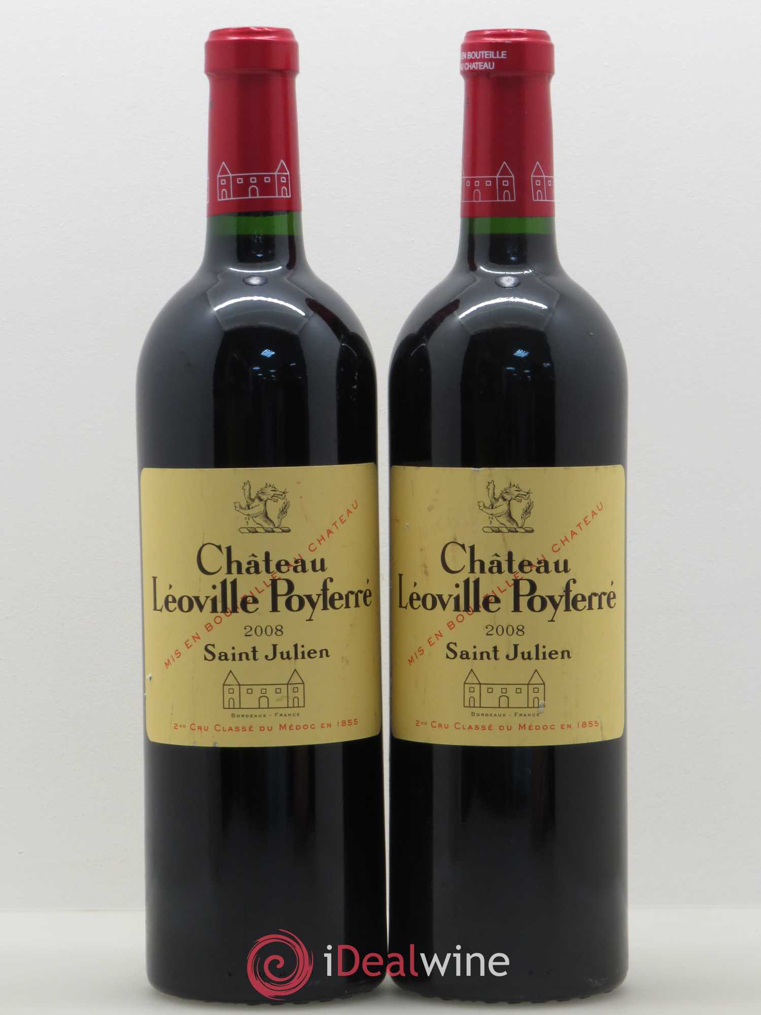 Château Léoville Poyferré 2ème Grand Cru Classé 2008 - Lot de 2 bouteilles - 0