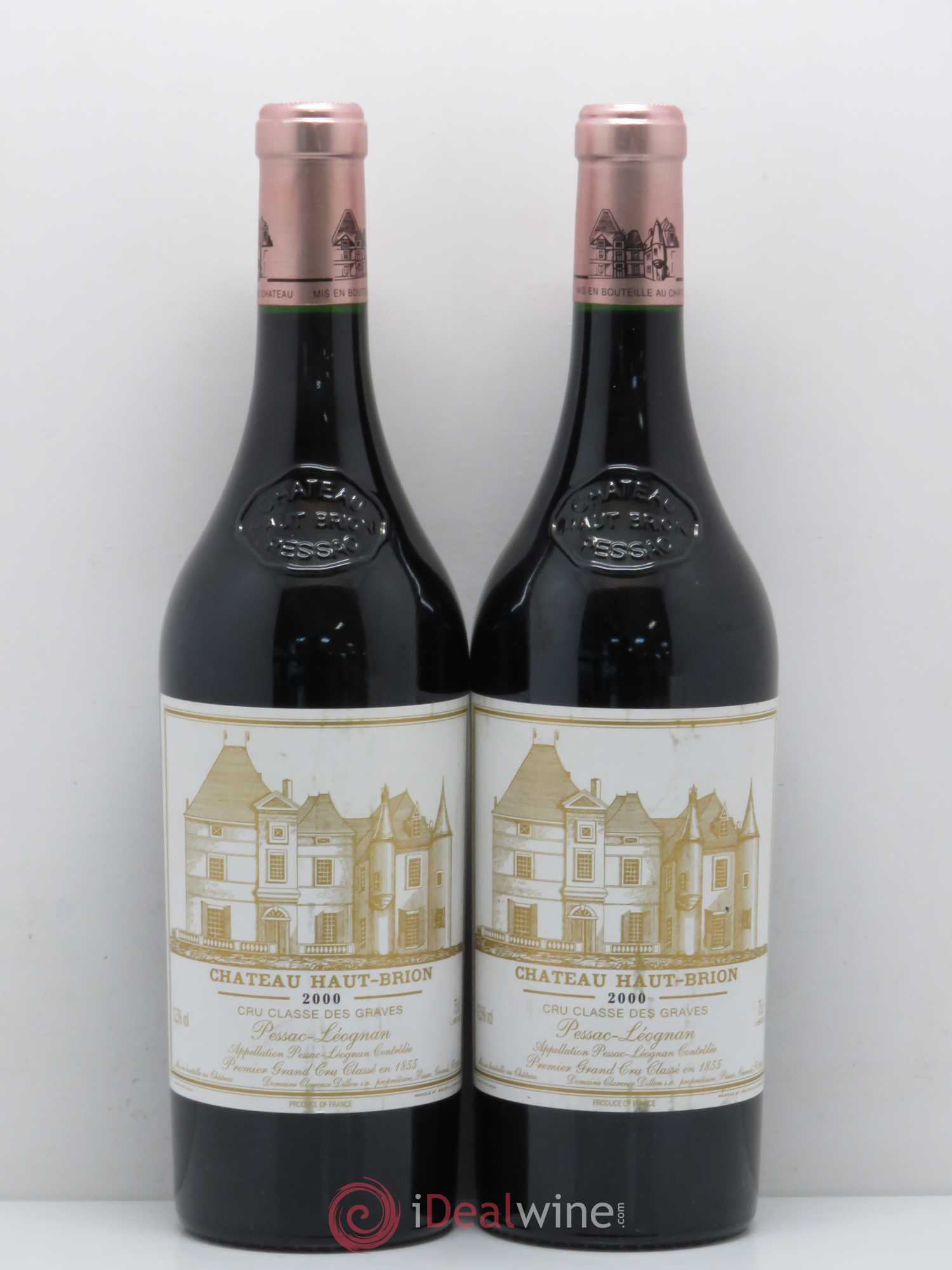 Château Haut Brion 1er Grand Cru Classé 2000 - Lot de 2 bouteilles - 0